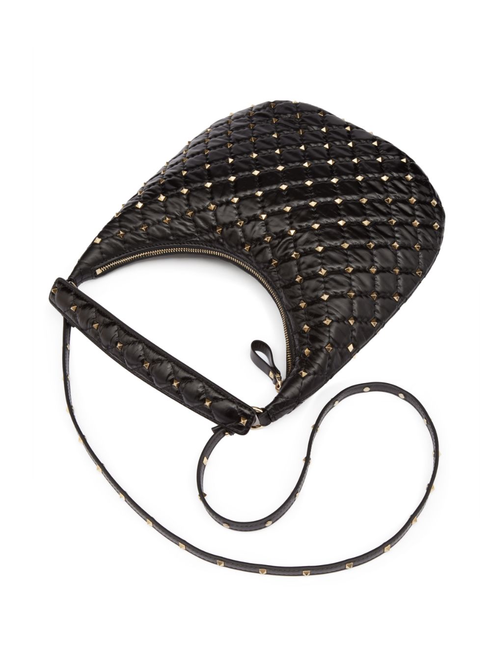 VALENTINO GARAVANI VALENTINO GARAVANI- Rockstud Spike Small Leather Hobo Bag