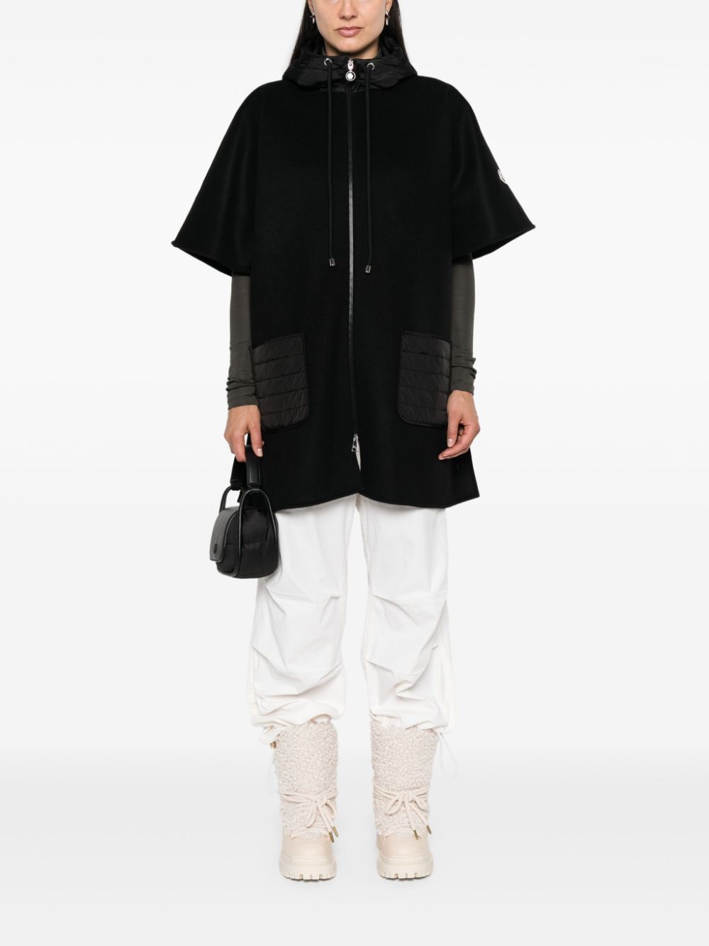 Moncler MONCLER- Wool And Nylon Cape