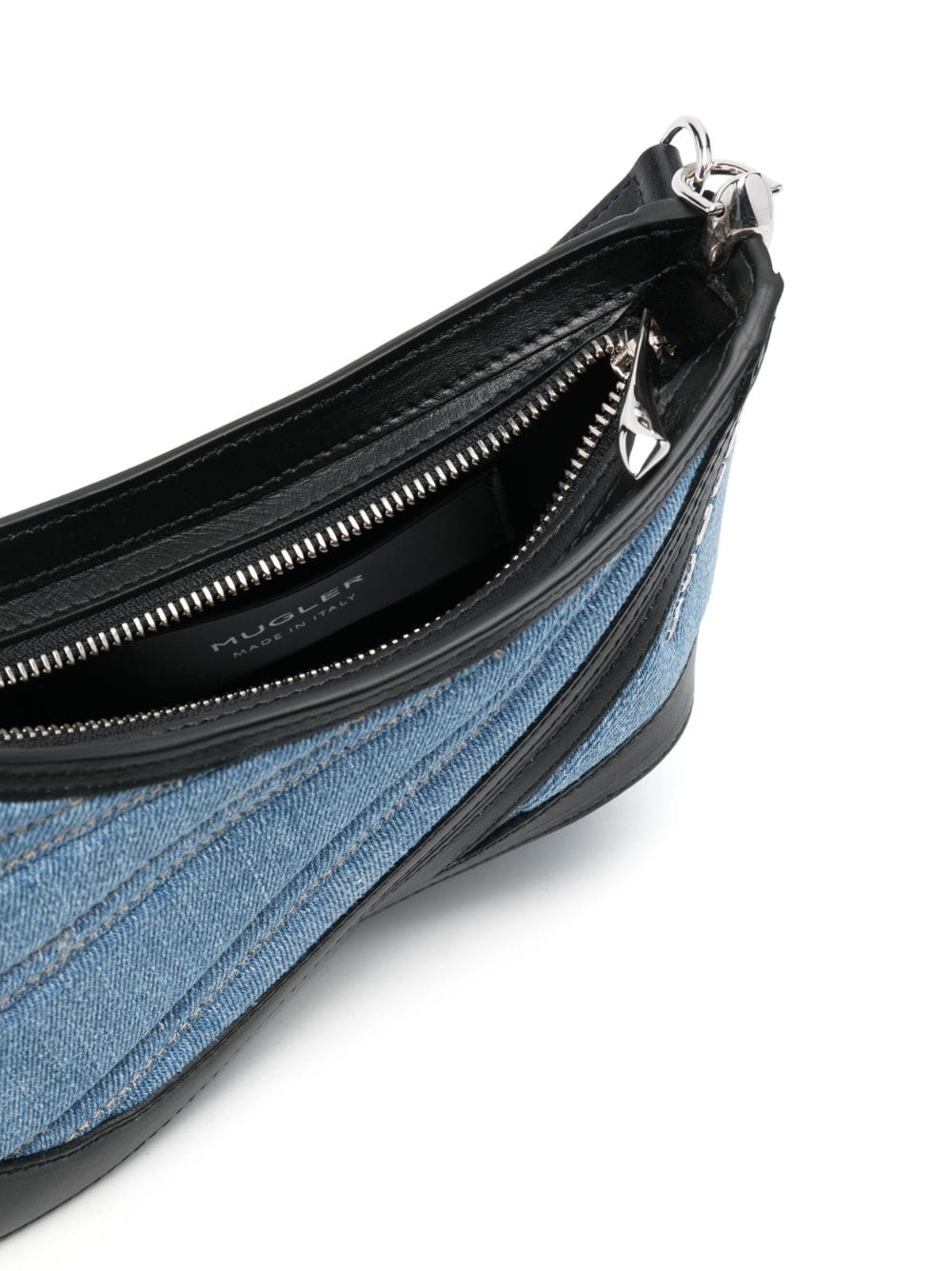 Mugler MUGLER- Spiral Curve 01 Denim Shoulder Bag