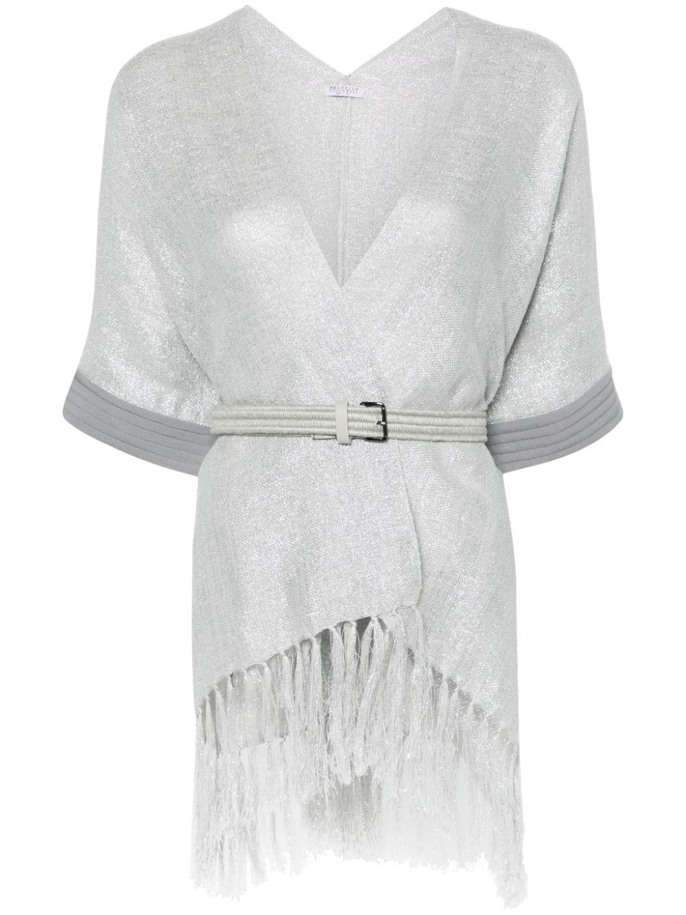 Brunello Cucinelli BRUNELLO CUCINELLI- Fringed Silk Poncho