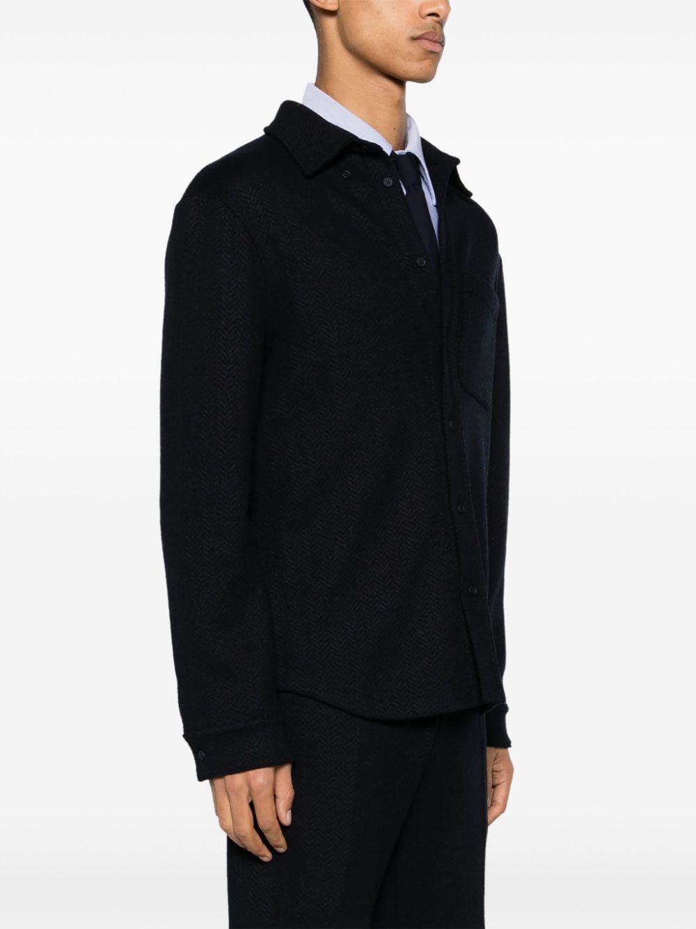 Thom Browne THOM BROWNE- Oversized Herringbone Shirt