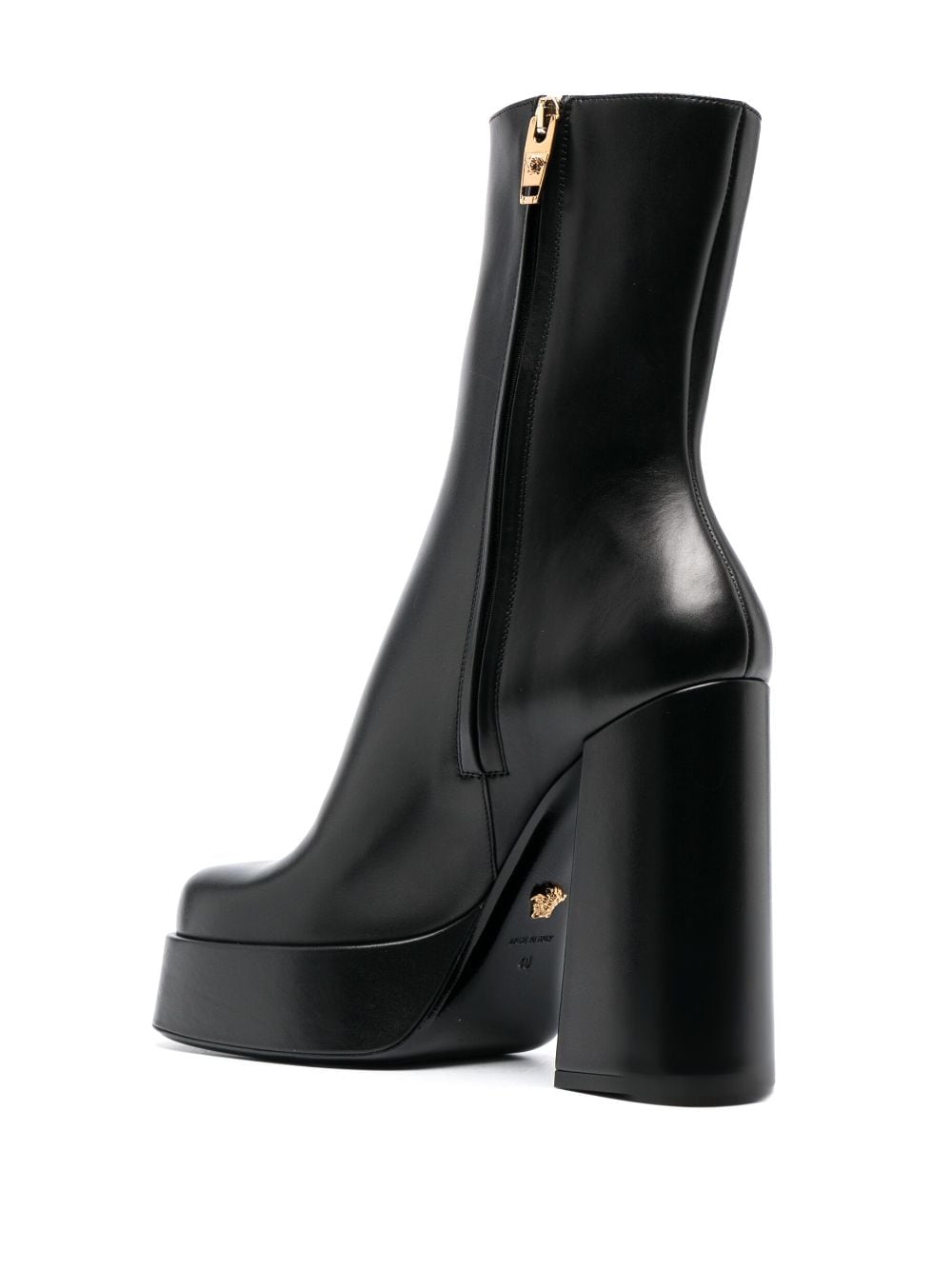 Versace VERSACE- Medusa Aevitas Leather Platform Boots