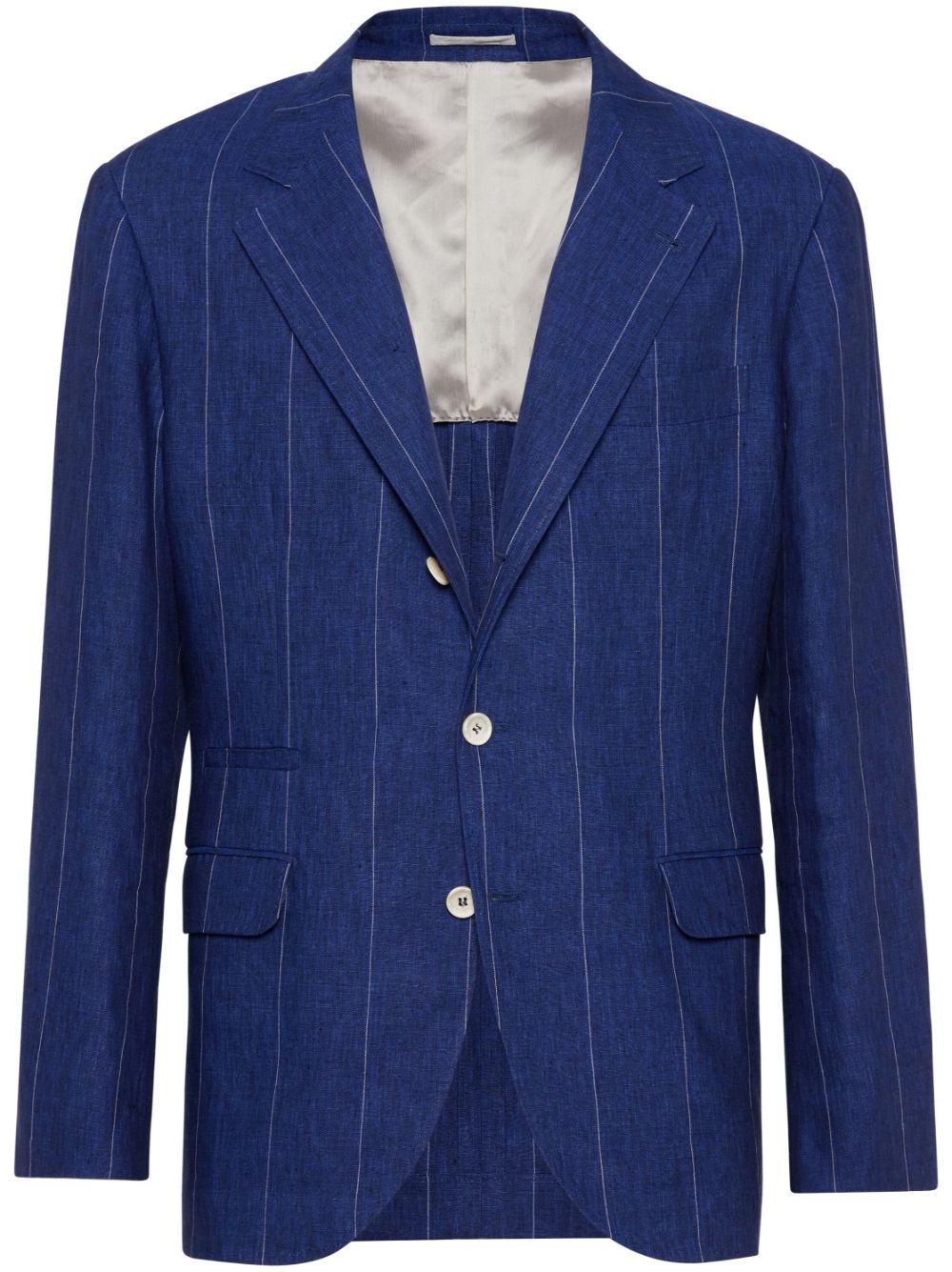 Brunello Cucinelli BRUNELLO CUCINELLI- Linen Pinstriped Blazer Jacket