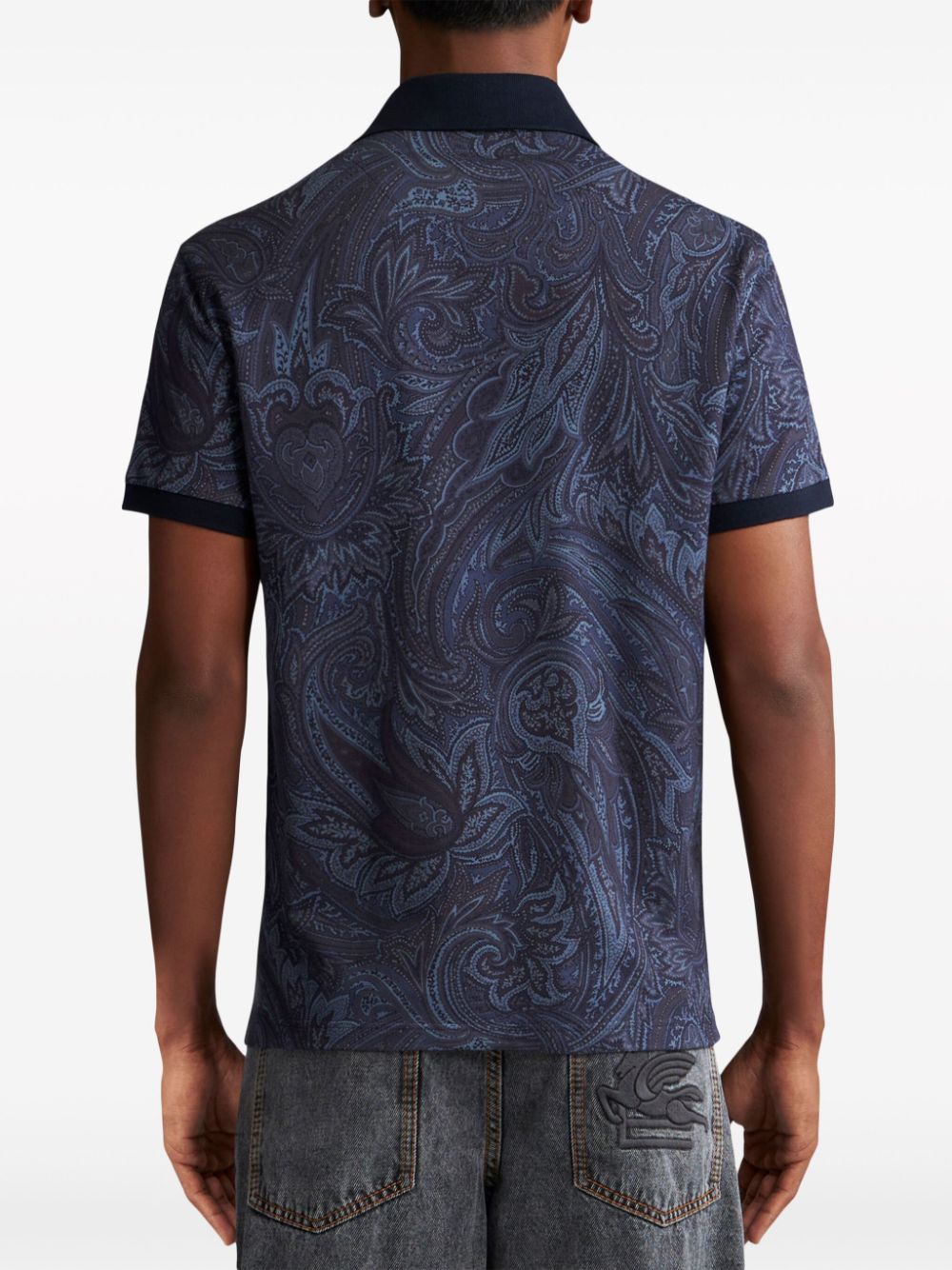 Etro ETRO- Printed Cotton Polo Shirt