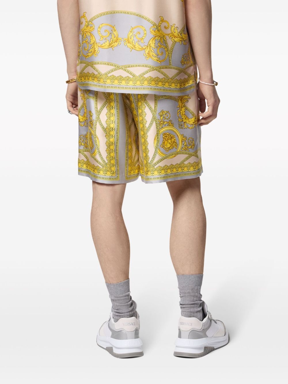 Versace VERSACE- Barocco Print Silk Shorts