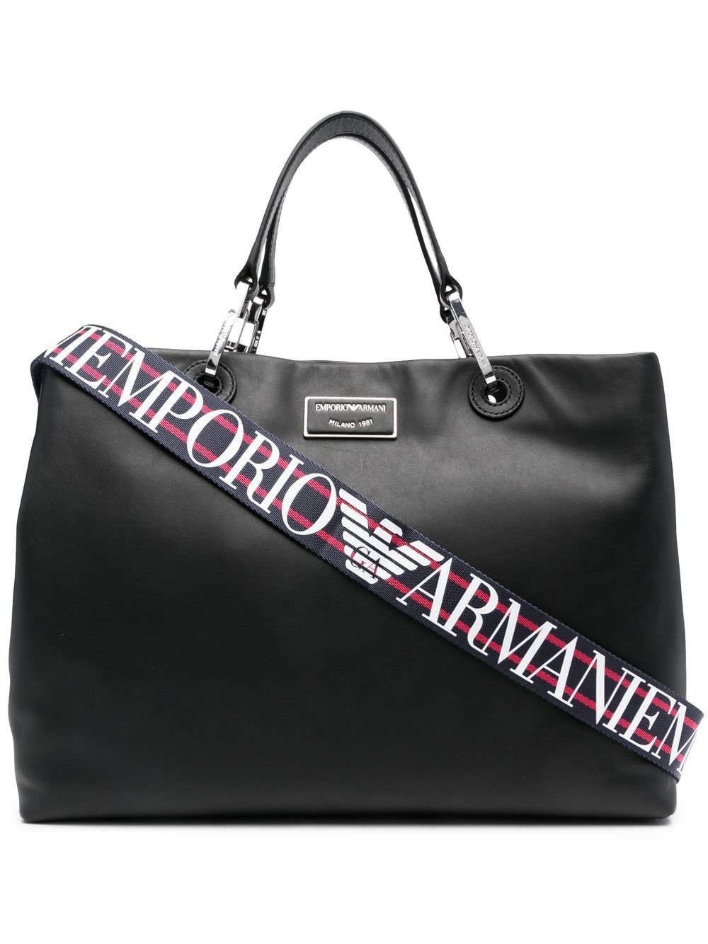 Emporio Armani EMPORIO ARMANI- Leather Tote Bag