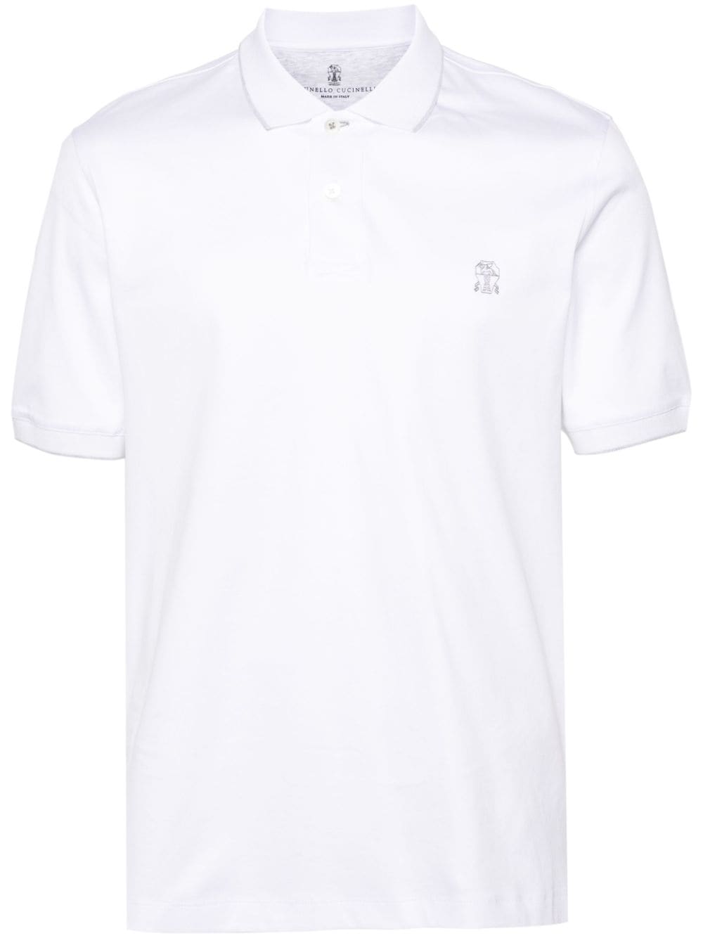 Brunello Cucinelli BRUNELLO CUCINELLI- Logo Cotton Polo Shirt