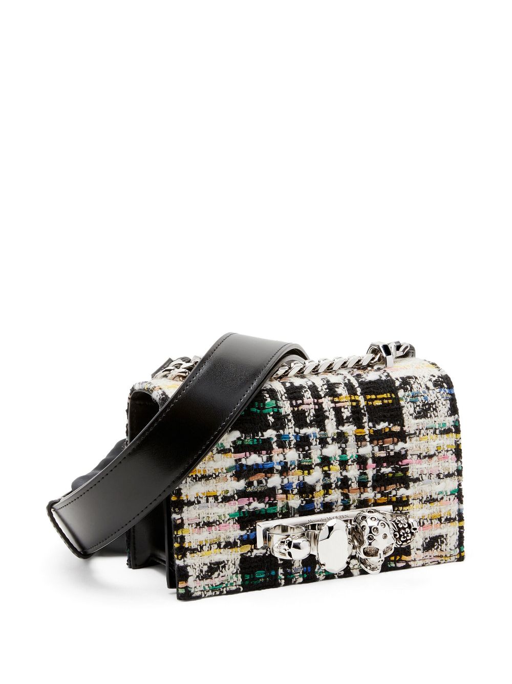 Alexander McQueen ALEXANDER MCQUEEN- Jewelled Satchel Mini Tweed Crossbody Bag