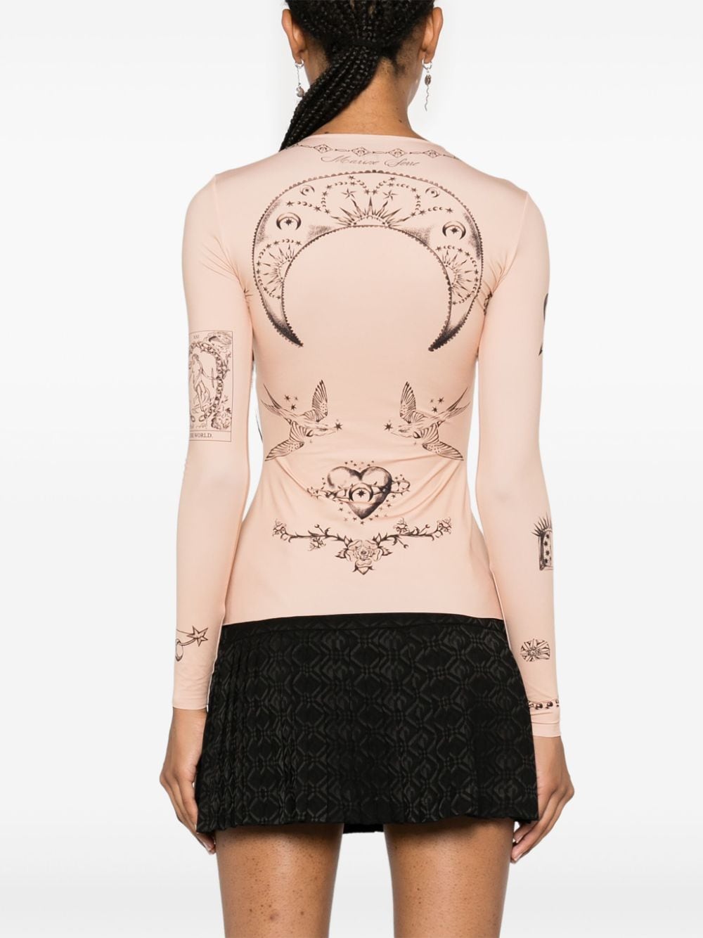 Marine Serre MARINE SERRE- Tattoo Print Top