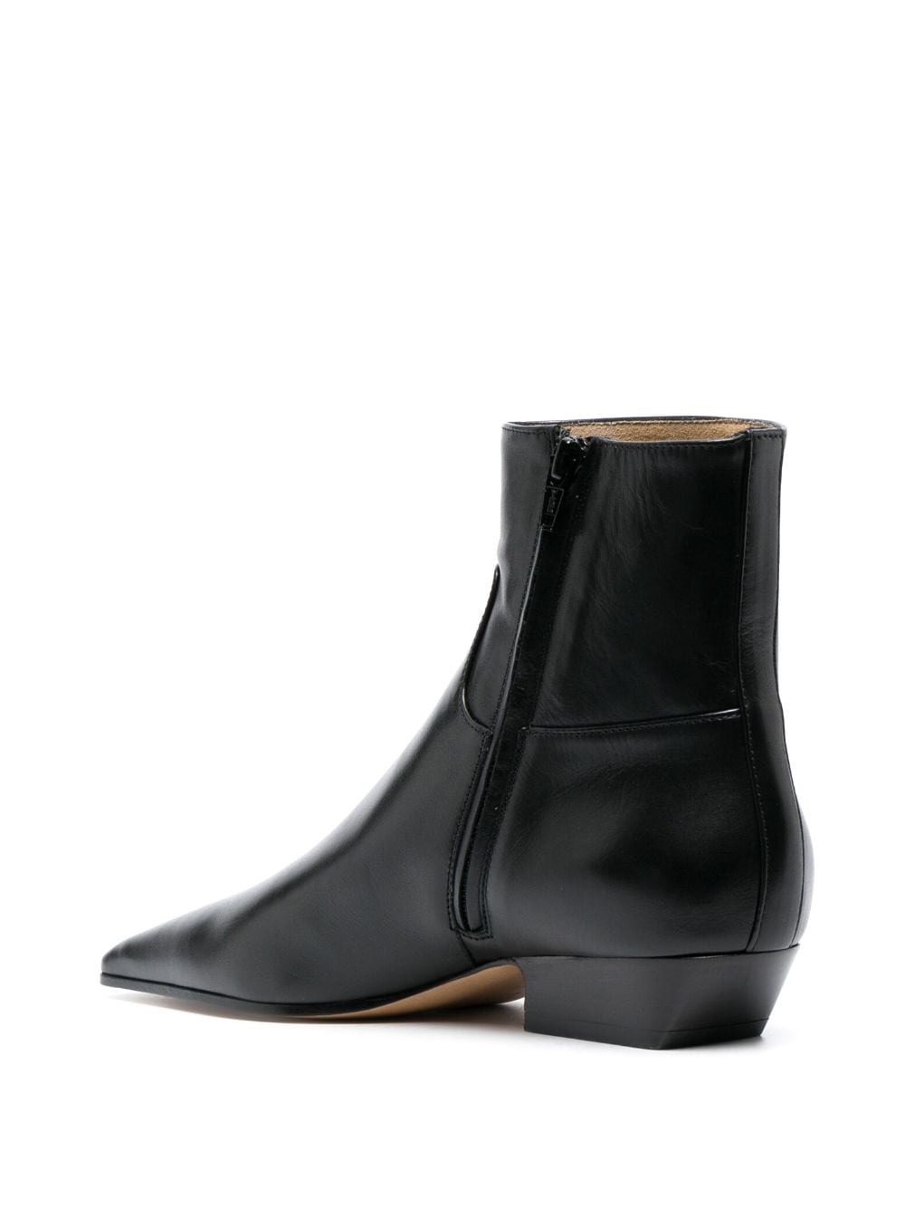 Khaite KHAITE- Marfa Leather Ankle Boots