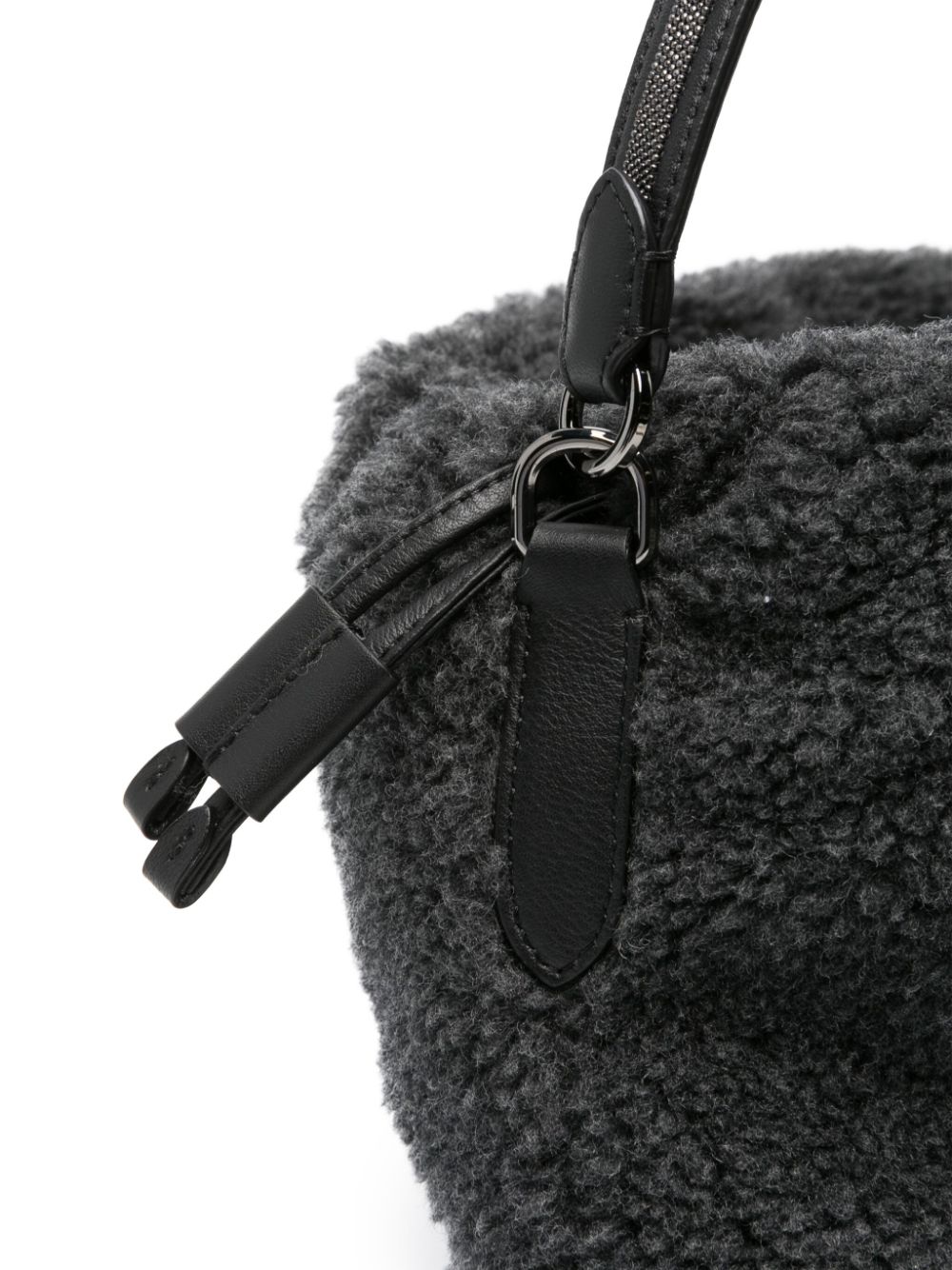 Brunello Cucinelli BRUNELLO CUCINELLI- Fleecy Wool And Cashmere Crossbody Bag