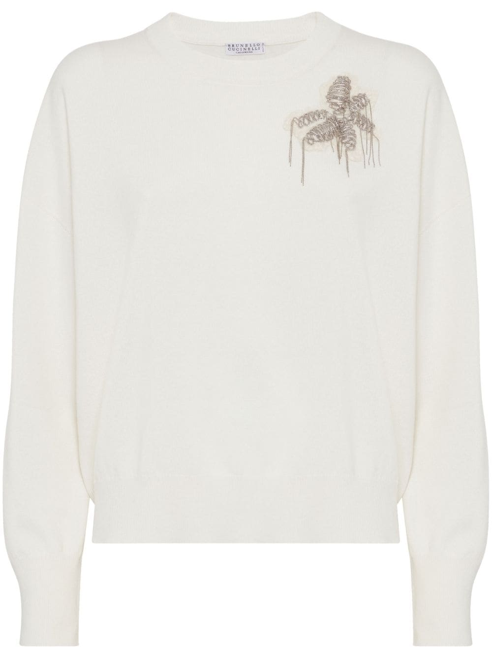 Brunello Cucinelli BRUNELLO CUCINELLI- Cashmere Sweater With Embroidery