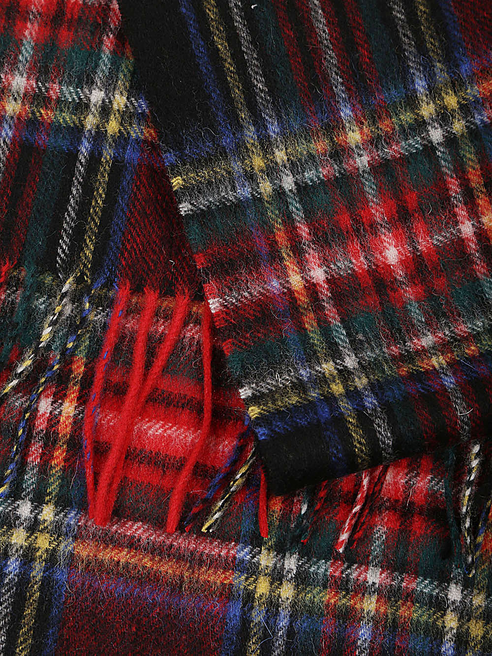 Barbour BARBOUR- Wool Scarf With Tartan Motif