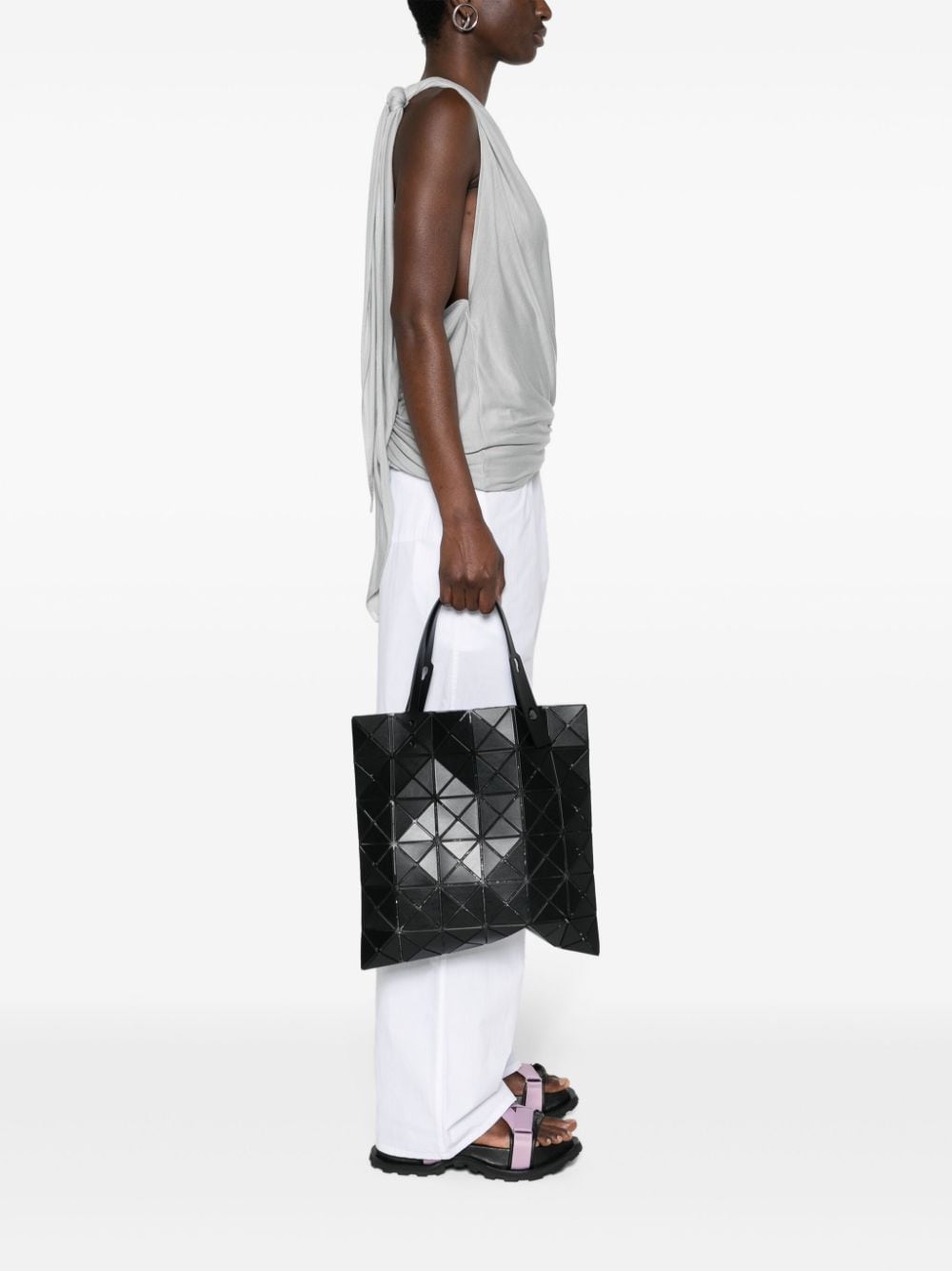  BAOBAO ISSEY MIYAKE- Lucent Matte Geometric-panel Tote Bag