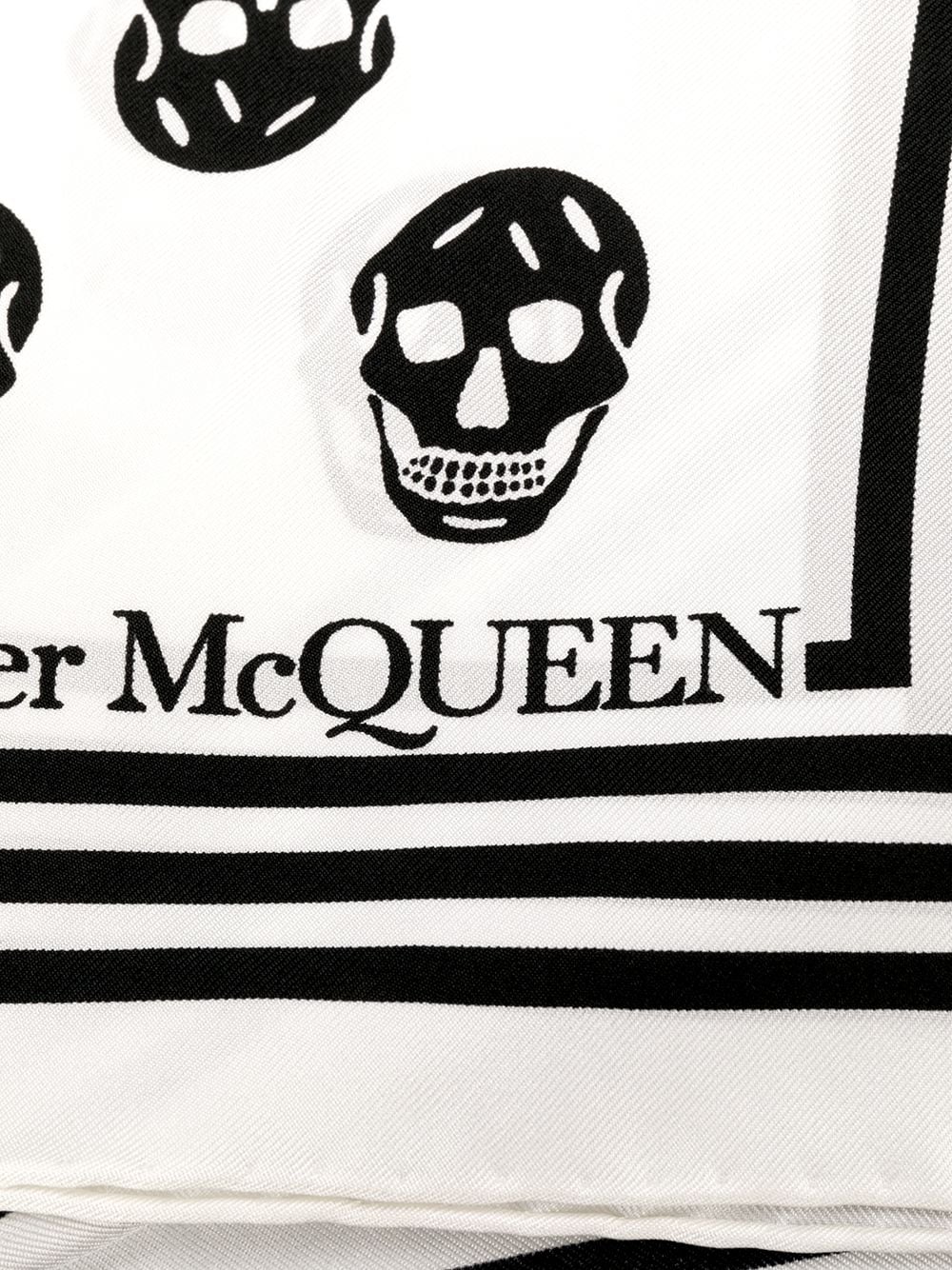 Alexander McQueen ALEXANDER MCQUEEN- Biker Skull Silk Scarf