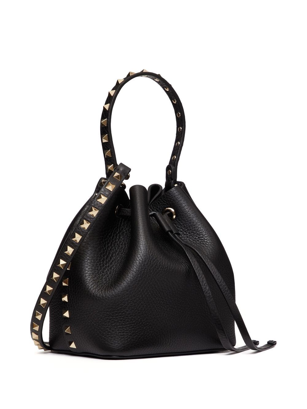 VALENTINO GARAVANI VALENTINO GARAVANI- Rockstud Leather Bucket Bag