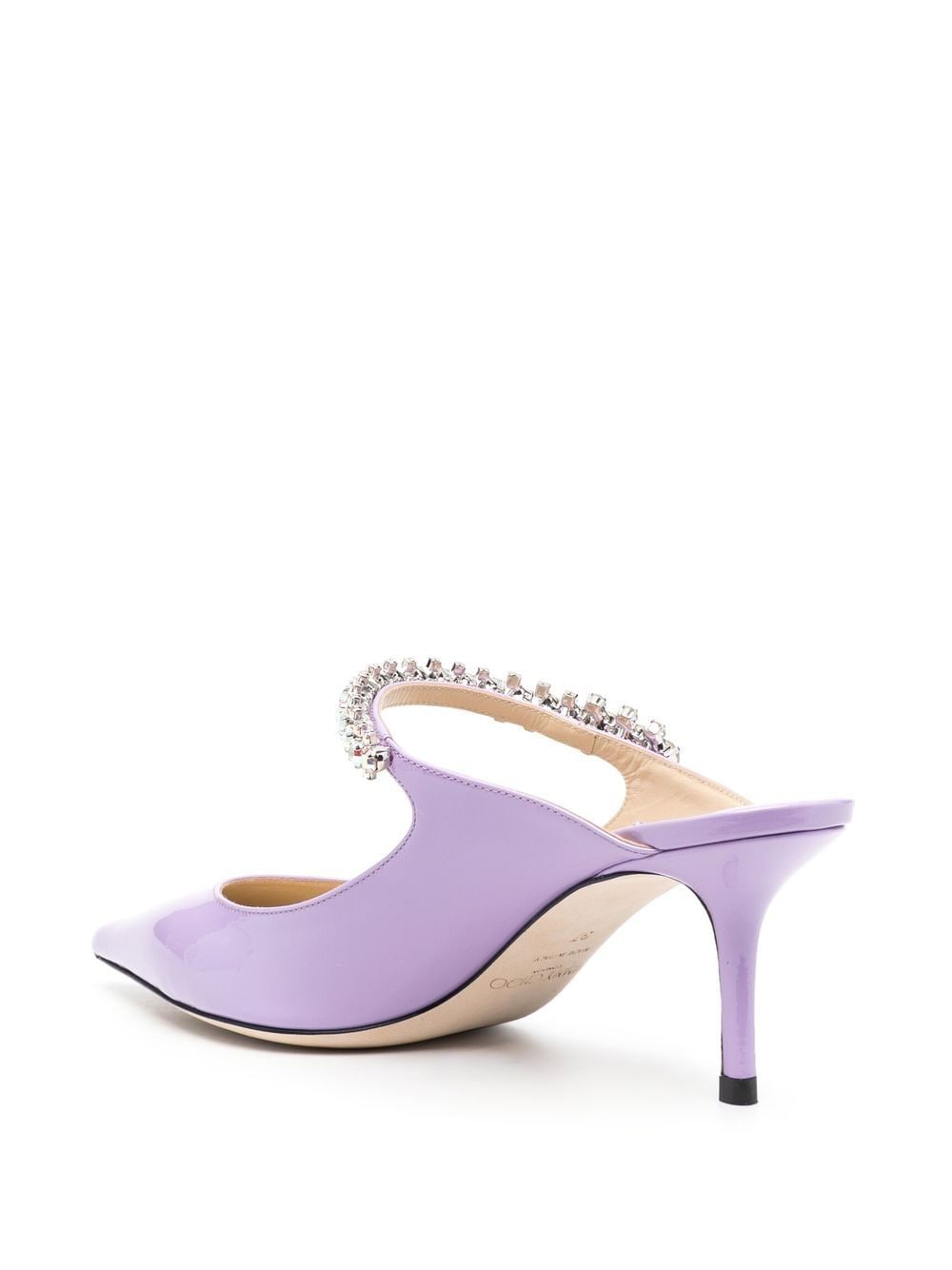 Jimmy Choo JIMMY CHOO- Bing 65 Crystal Strap Patent Leather Mules