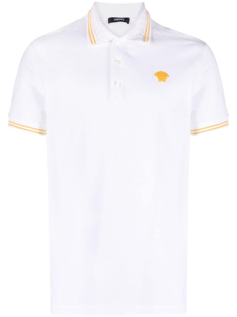 Versace VERSACE- Logo Piquet Polo Shirt