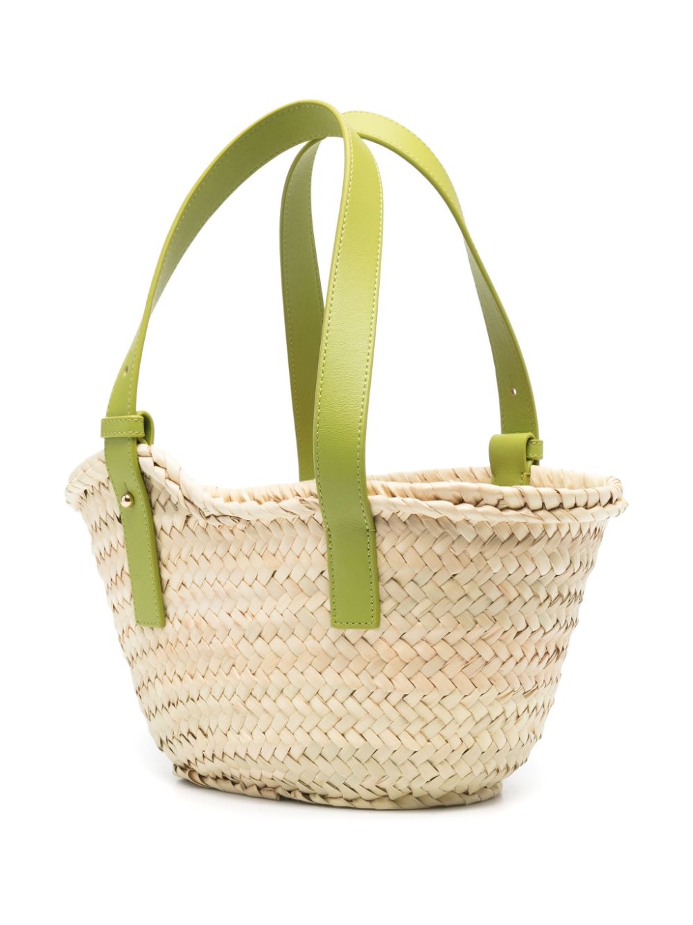 Loewe Paula's Ibiza LOEWE PAULA'S IBIZA- Basket Small Raffia And Leather Tote Bag