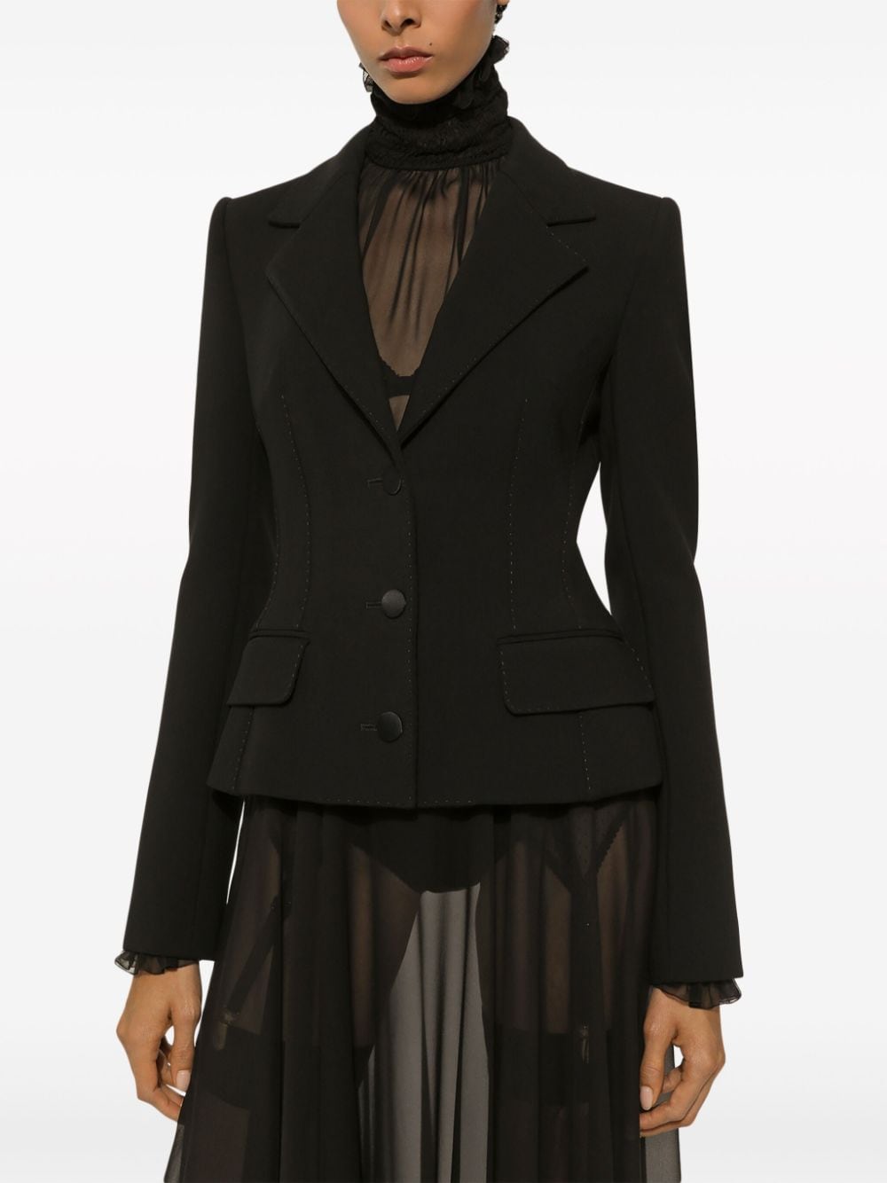 Dolce & Gabbana DOLCE & GABBANA- Wool Single-breasted Blazer Jacket