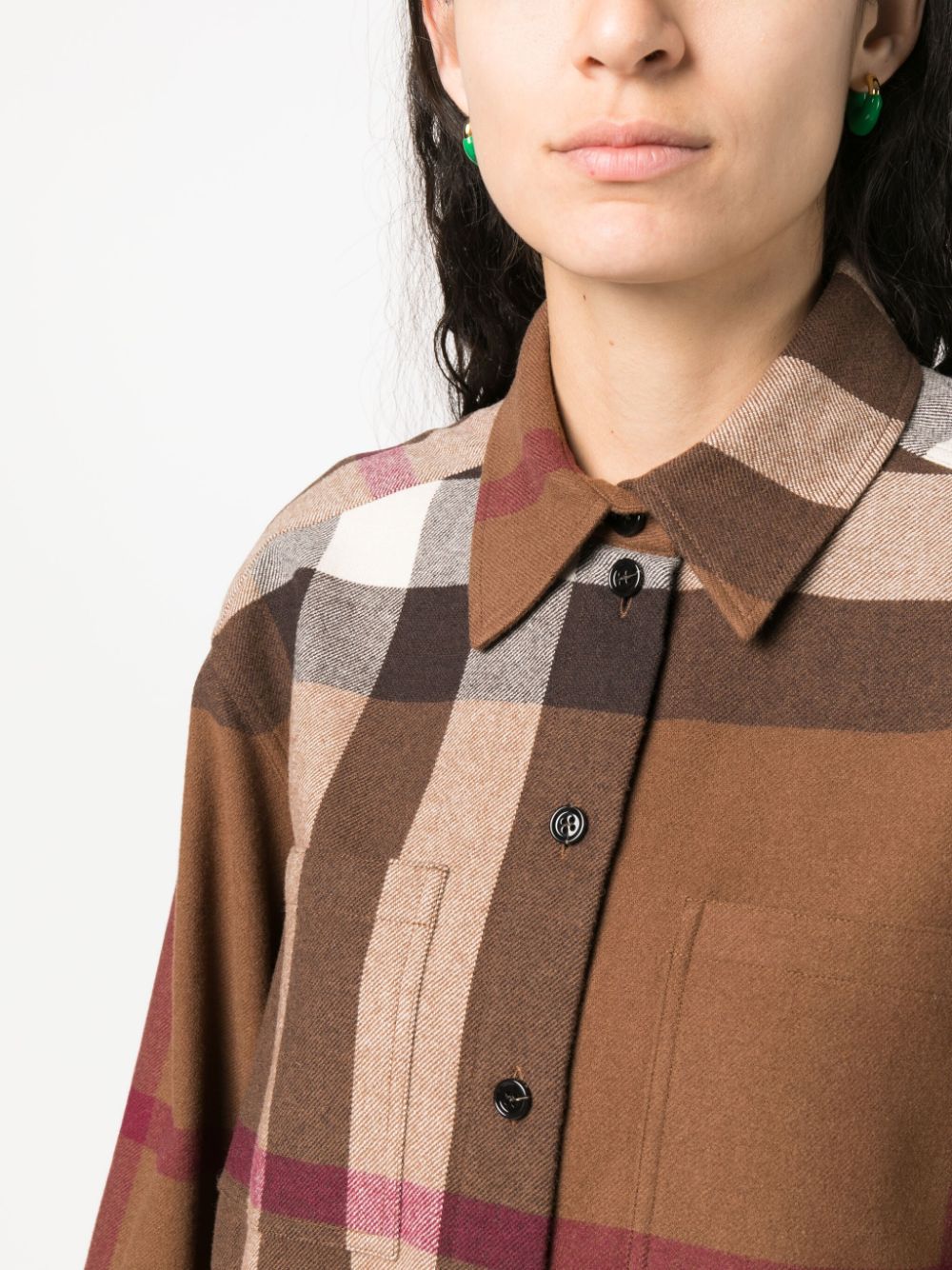 Burberry BURBERRY- Check Motif Wool Shirt