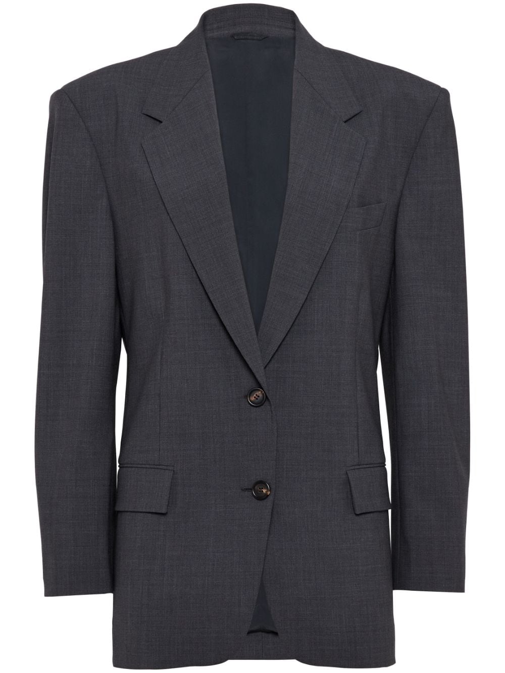 Brunello Cucinelli BRUNELLO CUCINELLI- Tropical Wool Jacket With Shiny Details