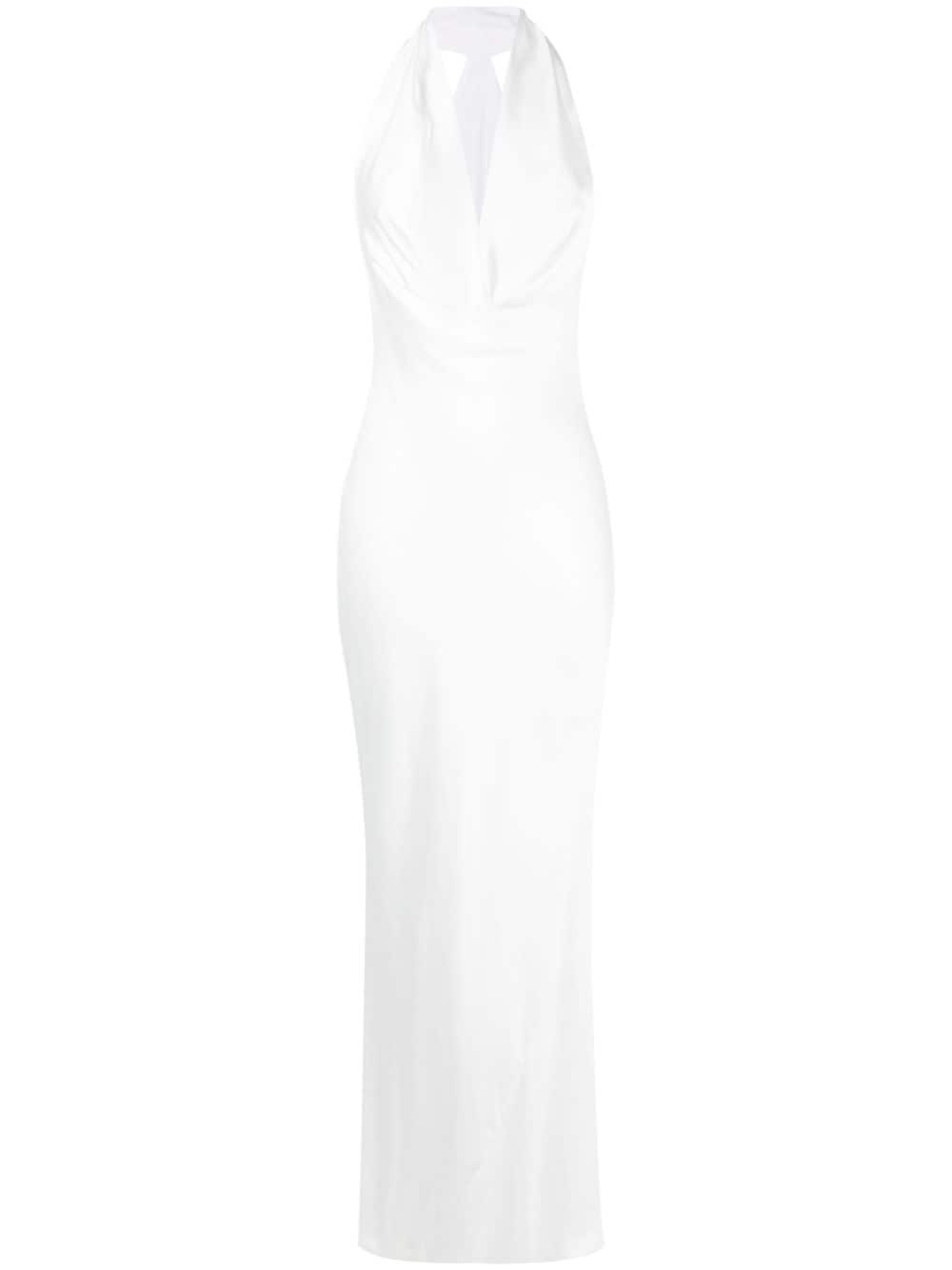 Norma Kamali NORMA KAMALI- Deep Neckline Long Dress