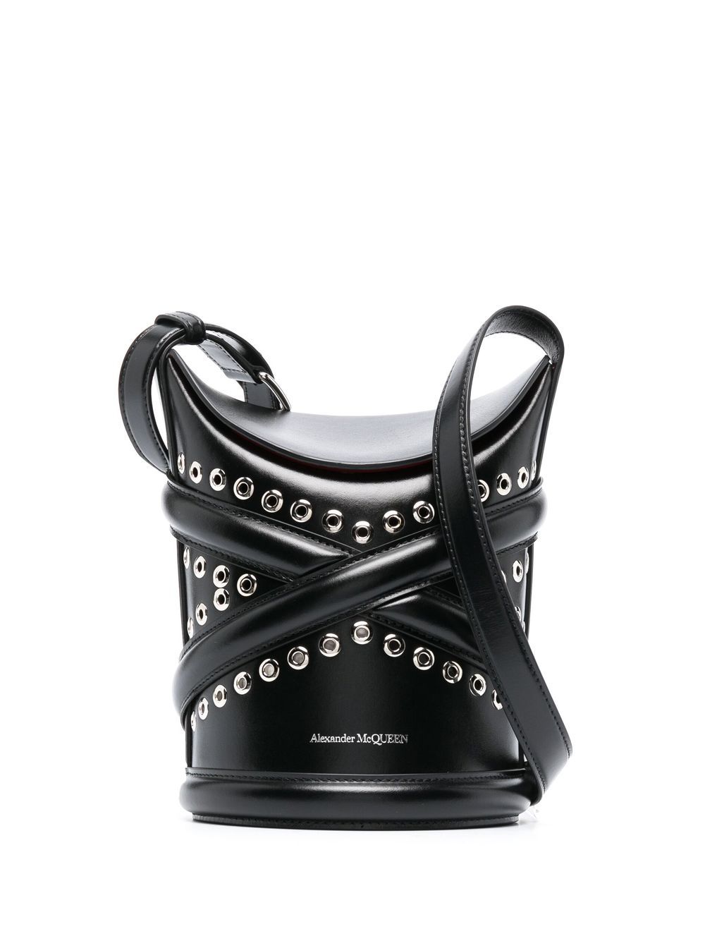 Alexander McQueen ALEXANDER MCQUEEN- The Curve Leather Bucket Bag