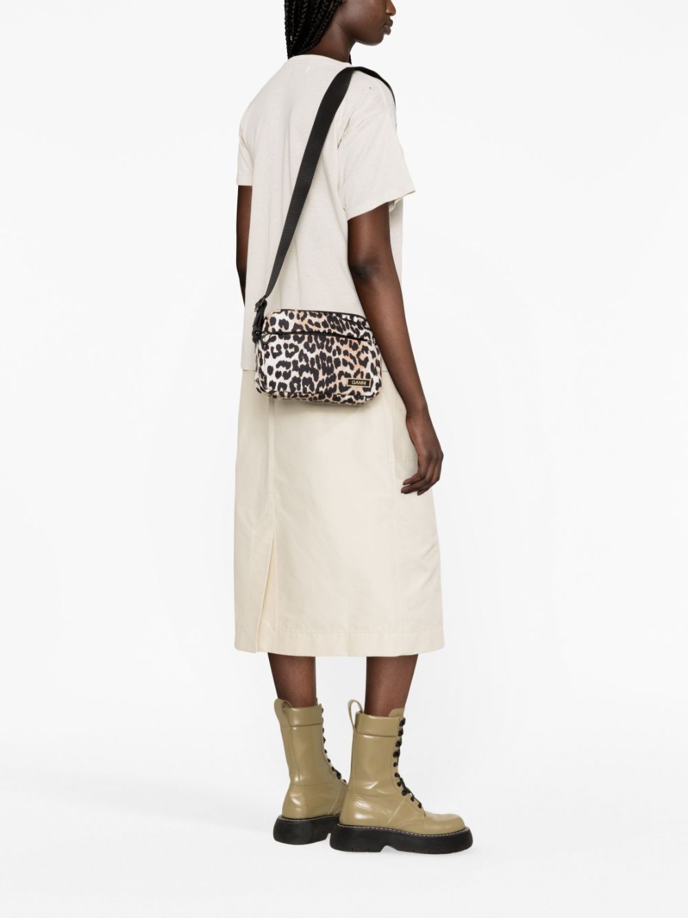 Ganni GANNI- Leopard Print Crossbody Bag