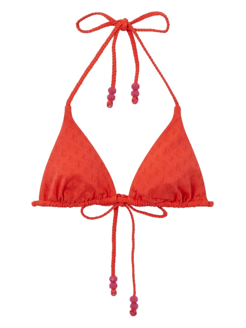 Jimmy Choo JIMMY CHOO- Logo All Over Triangle Bikini Top