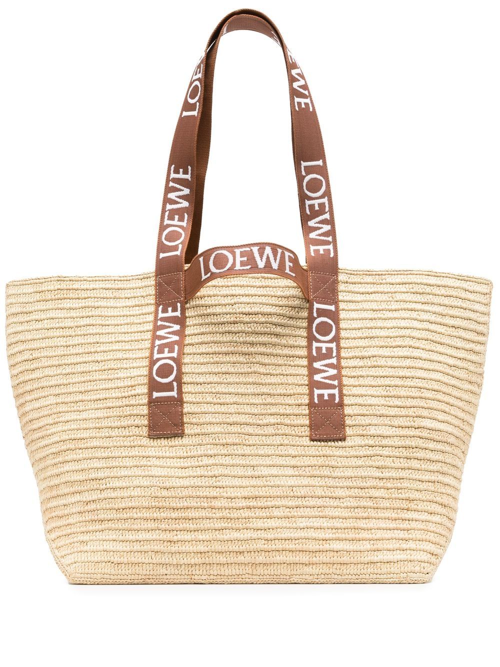 Loewe LOEWE- Logo Raffia Shopping Bag