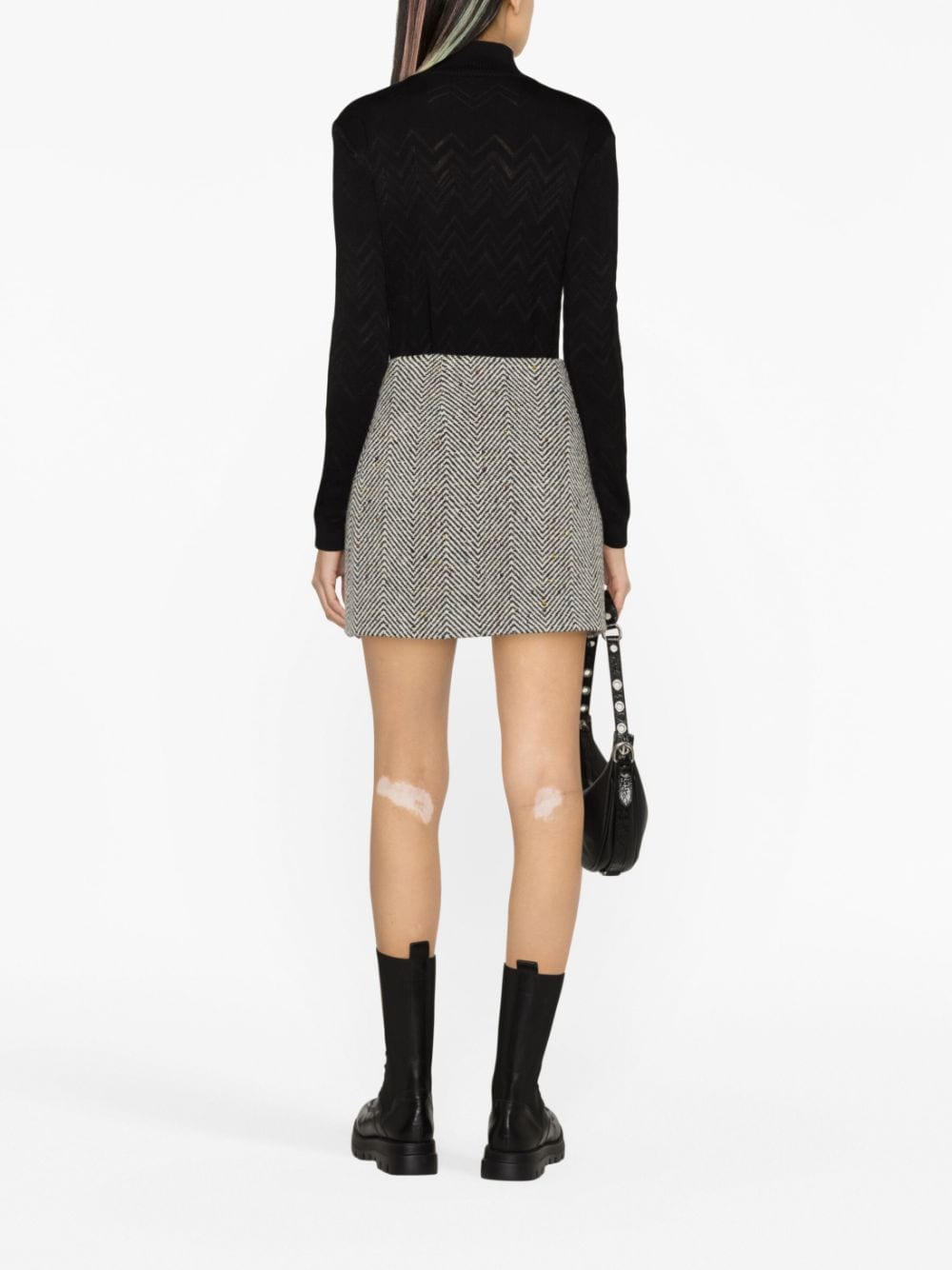 Ermanno Scervino ERMANNO SCERVINO- Printed Wool Mini Skirt