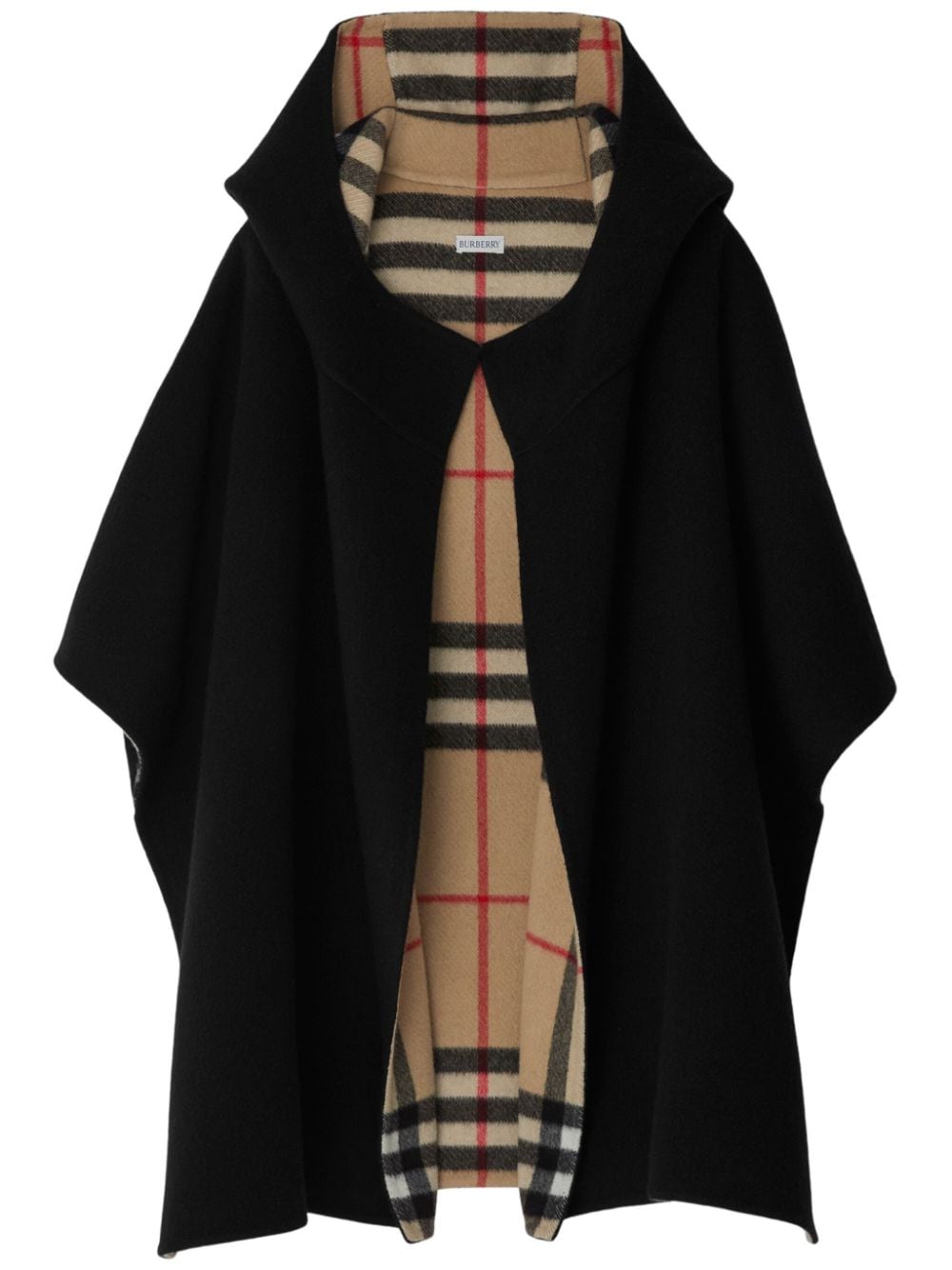 Burberry BURBERRY- Check Motif Cashmere Cape