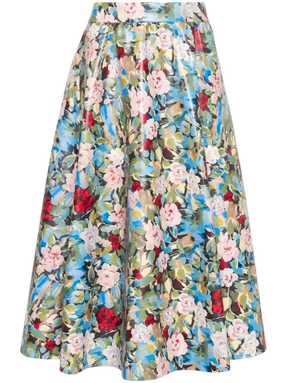  ALICE+OLIVIA- Earla Printed Midi Skirt