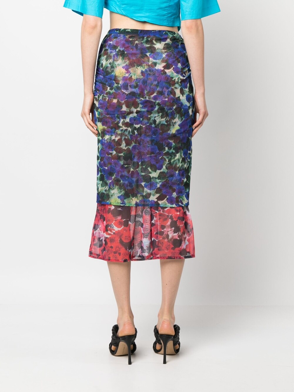 Dries Van Noten DRIES VAN NOTEN- Printed Stretch Mesh Skirt