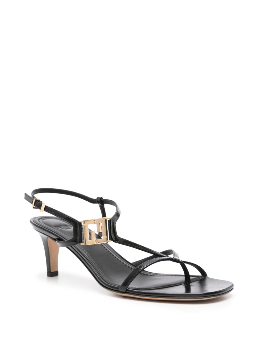 FENDI FENDI- Fendi Ffold Leather Sandals