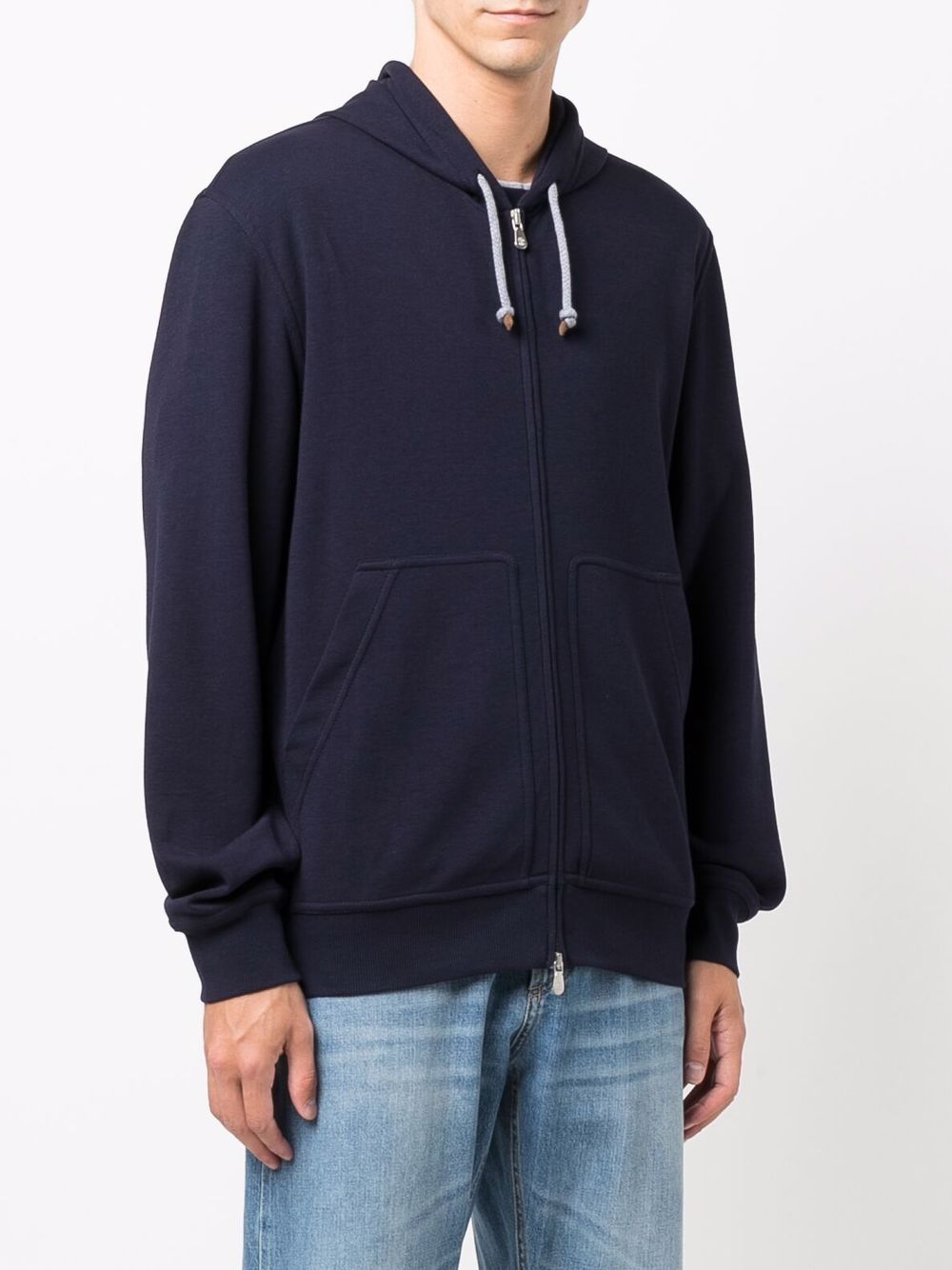 Brunello Cucinelli BRUNELLO CUCINELLI- Cotton Zipped Hoodie