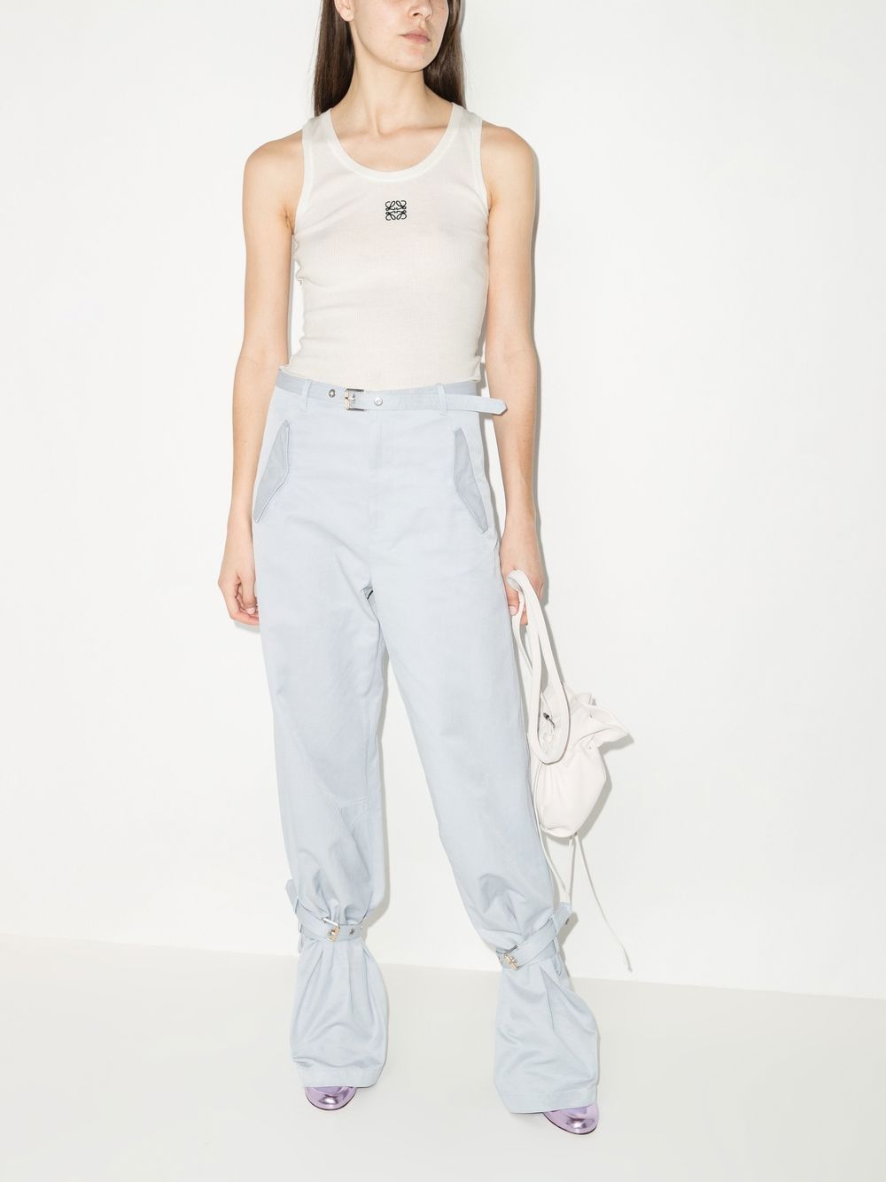 Loewe LOEWE- Anagram Ribbed Cotton Tank Top