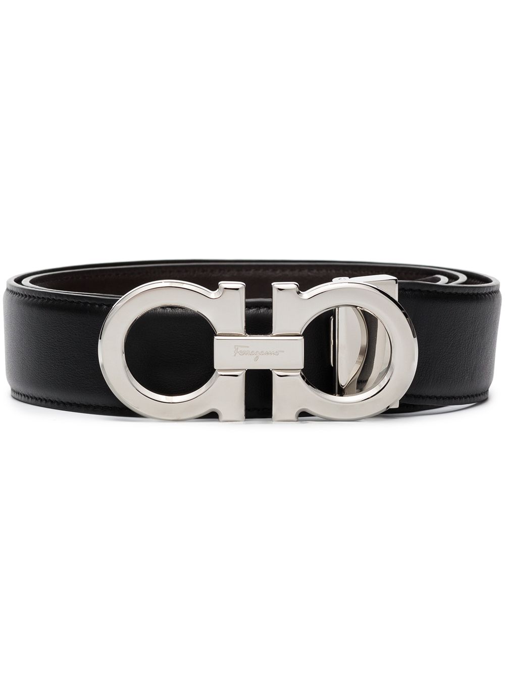 Ferragamo FERRAGAMO- Gancini Leather Reversible Belt