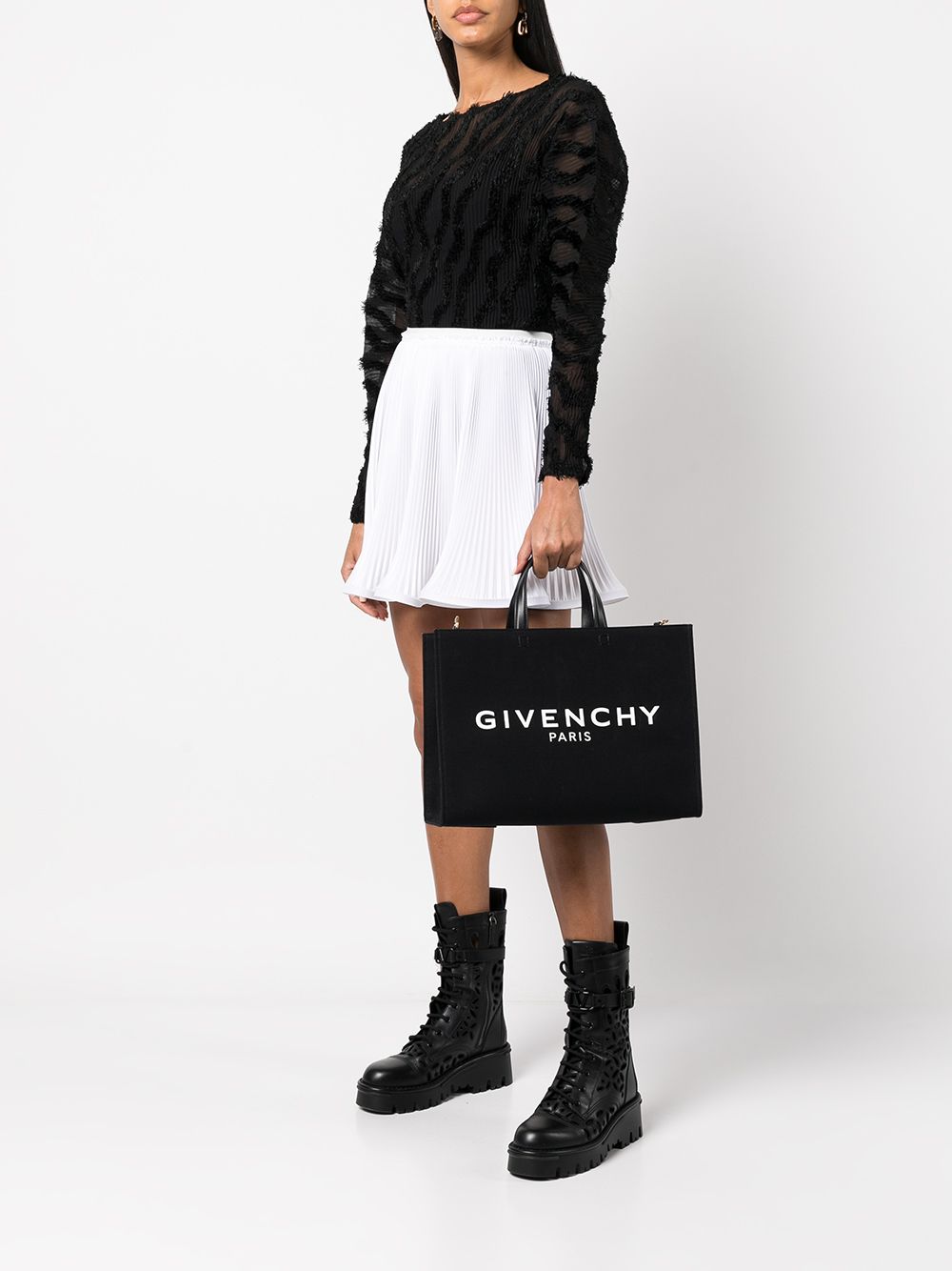 Givenchy GIVENCHY- G-tote Medium Canvas Tote Bag