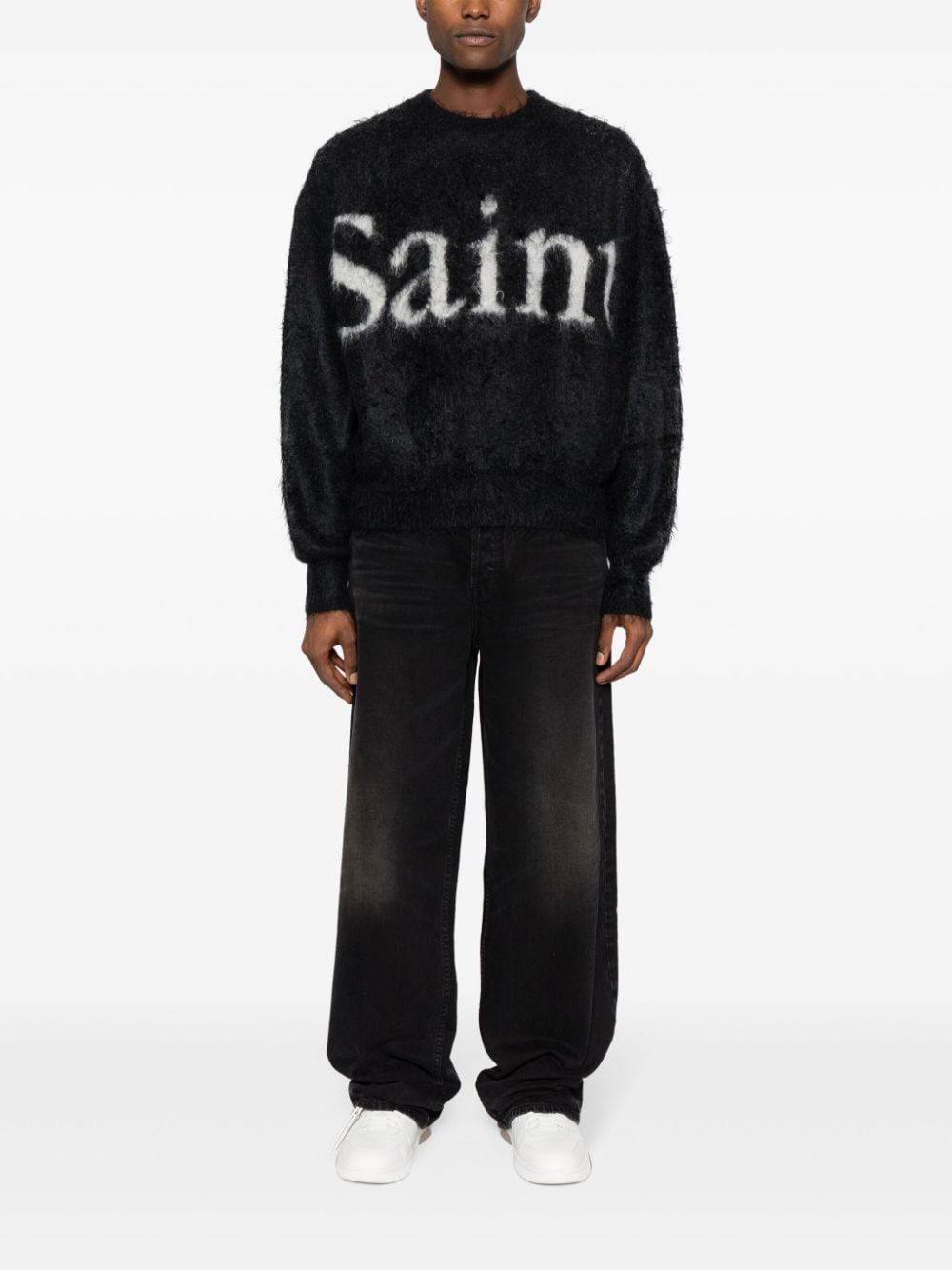 Saint Mxxxxxx SAINT MXXXXXX- Logo Mohair Wool Sweater