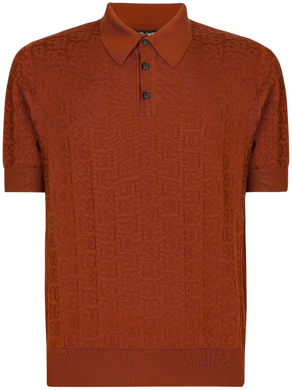 Dolce & Gabbana DOLCE & GABBANA- Silk Short Sleeve Polo Shirt