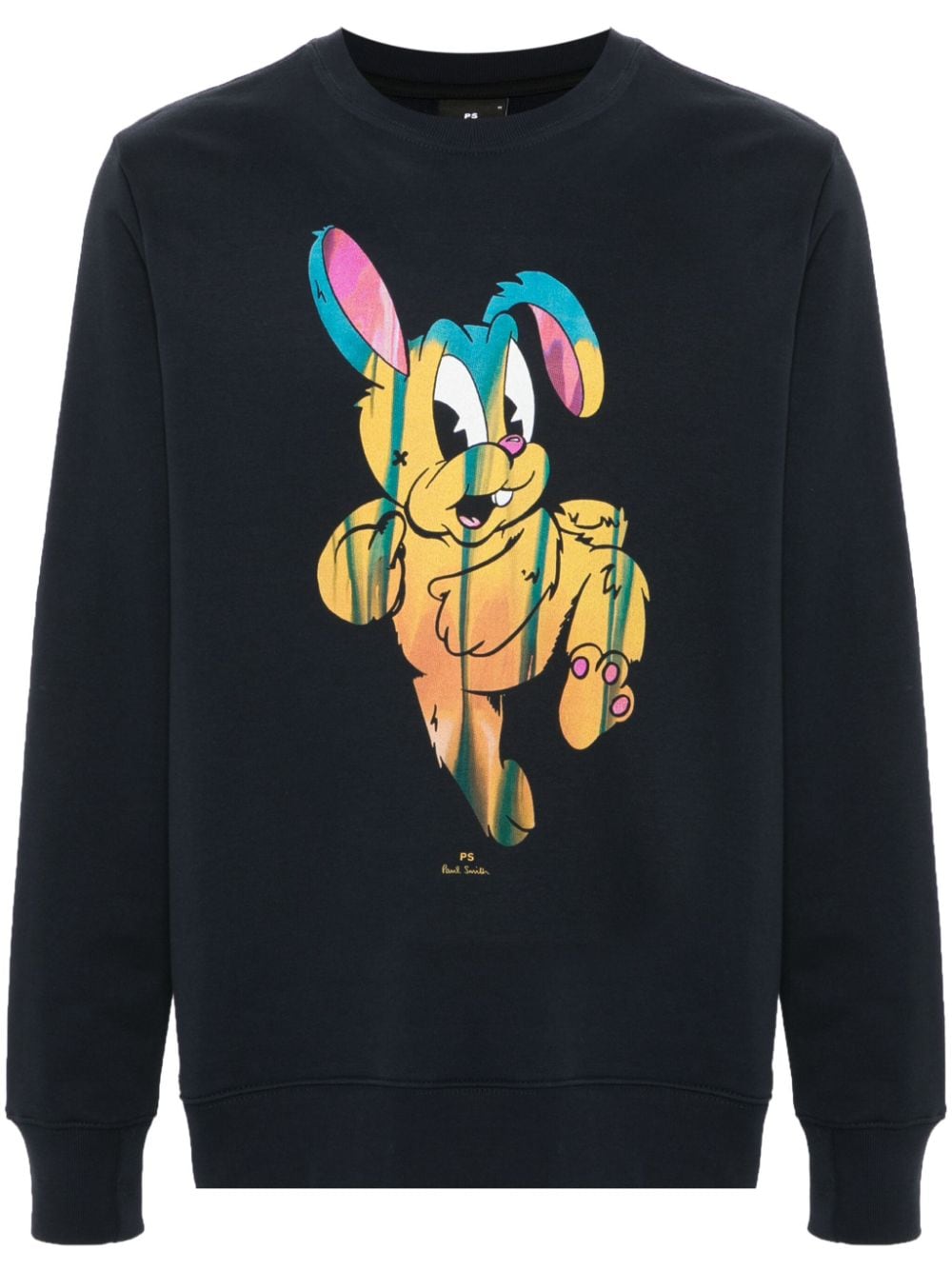 Ps Paul Smith PS PAUL SMITH- Painted Bunny Cotton Sweatshirt