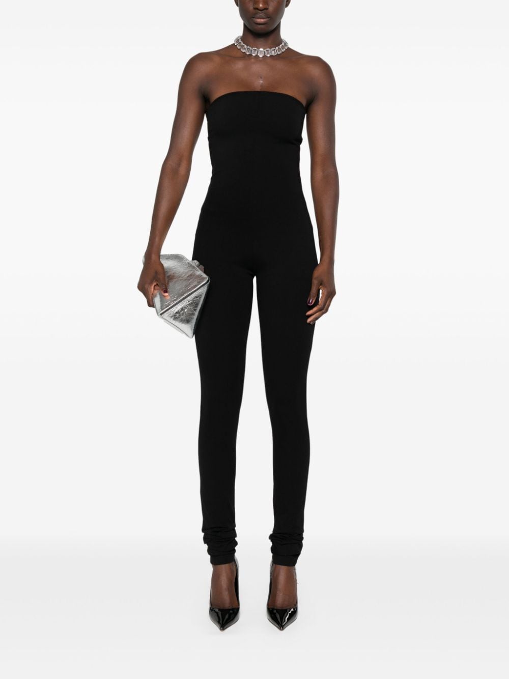 The Attico THE ATTICO- Off Shoulder Long Jumpsuit