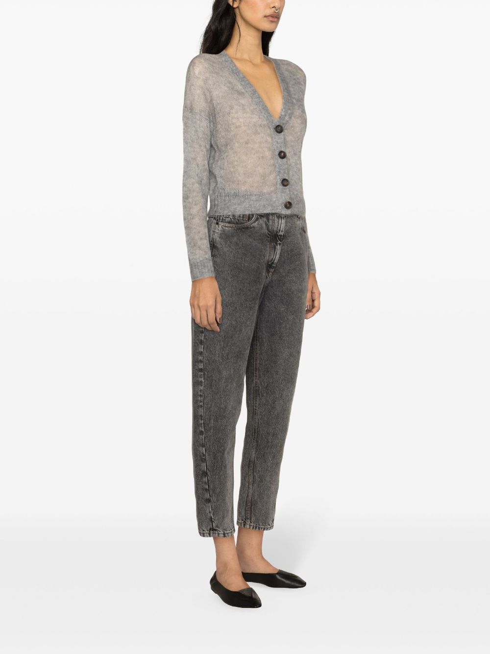 Brunello Cucinelli BRUNELLO CUCINELLI- Mohair Wool Cardigan With Shiny Details