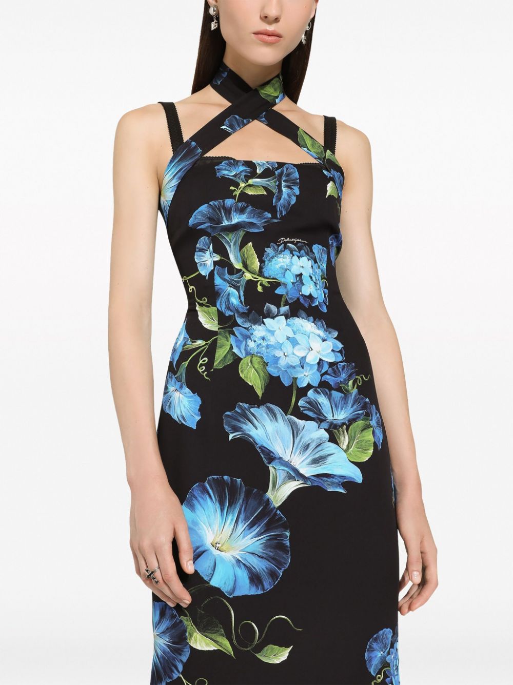 Dolce & Gabbana DOLCE & GABBANA- Printed Silk Midi Dress