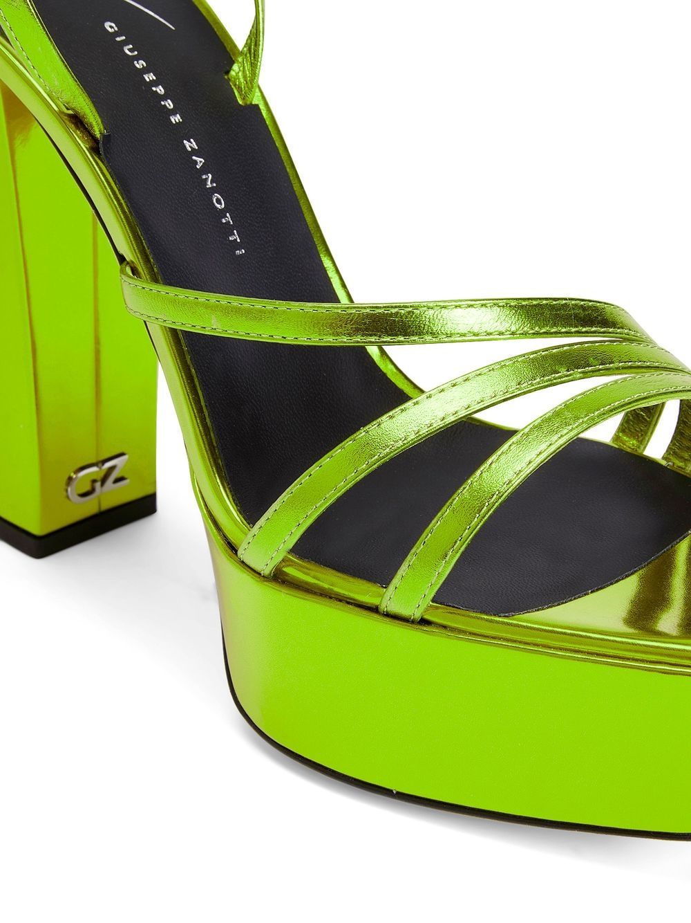Giuseppe Zanotti Design GIUSEPPE ZANOTTI DESIGN- Metallic Leather Heel Sandals