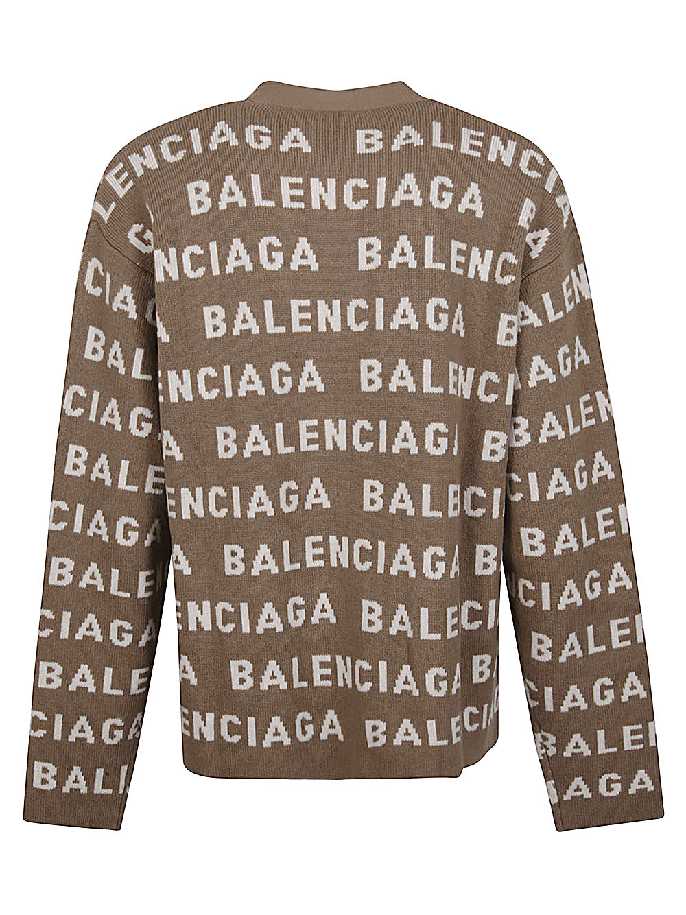 Balenciaga BALENCIAGA- Allover Logo Wool Cardigan