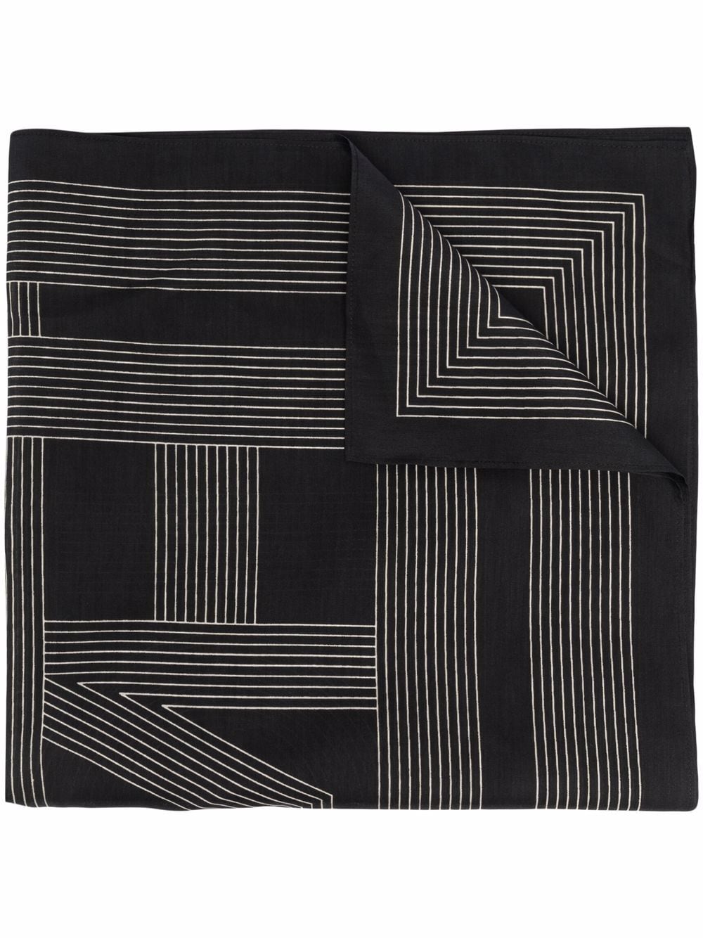 Toteme TOTEME- Cotton And Silk Blend Monogram Scarf