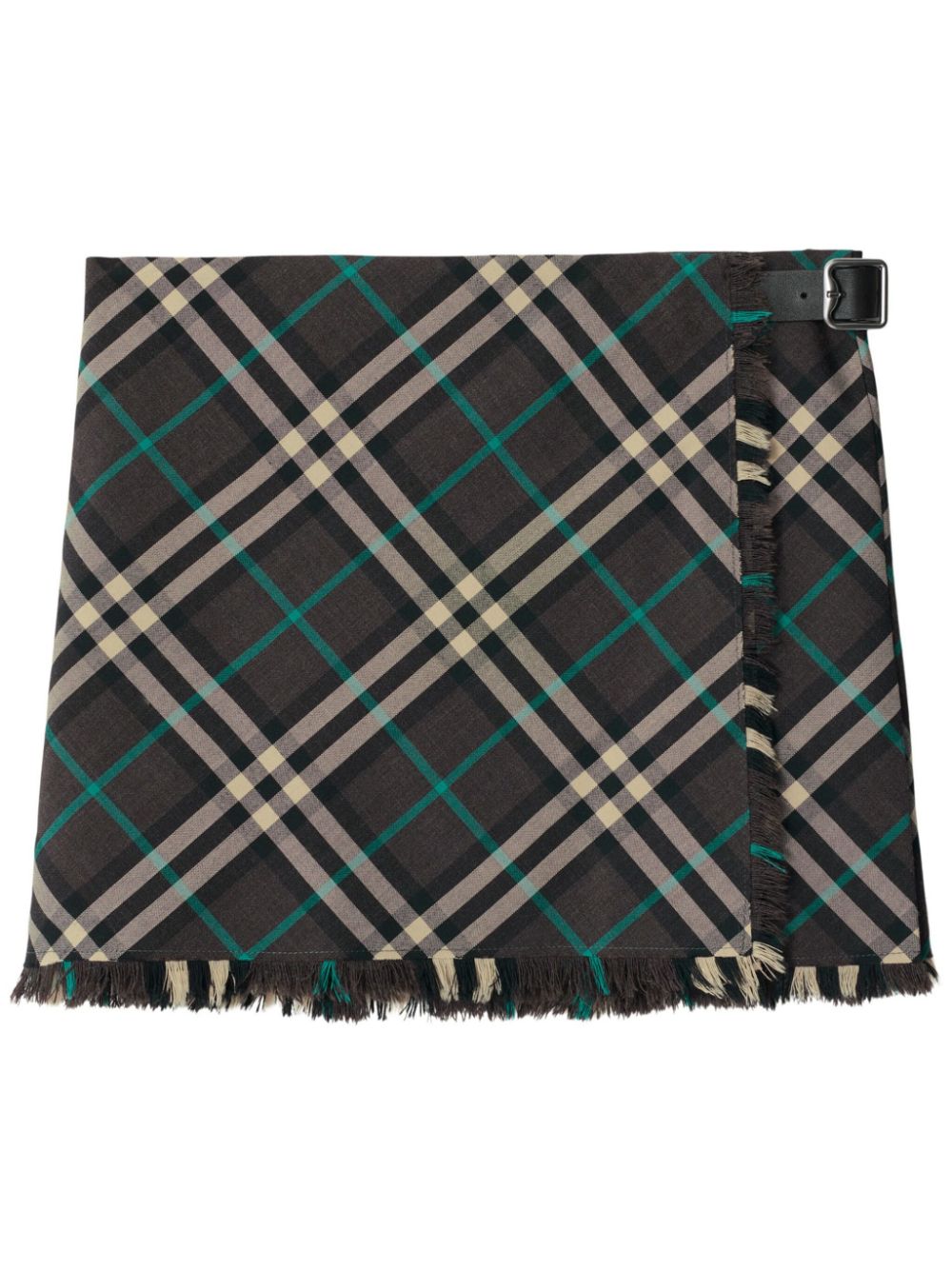 Burberry BURBERRY- Check Wool Blend Mini Skirt